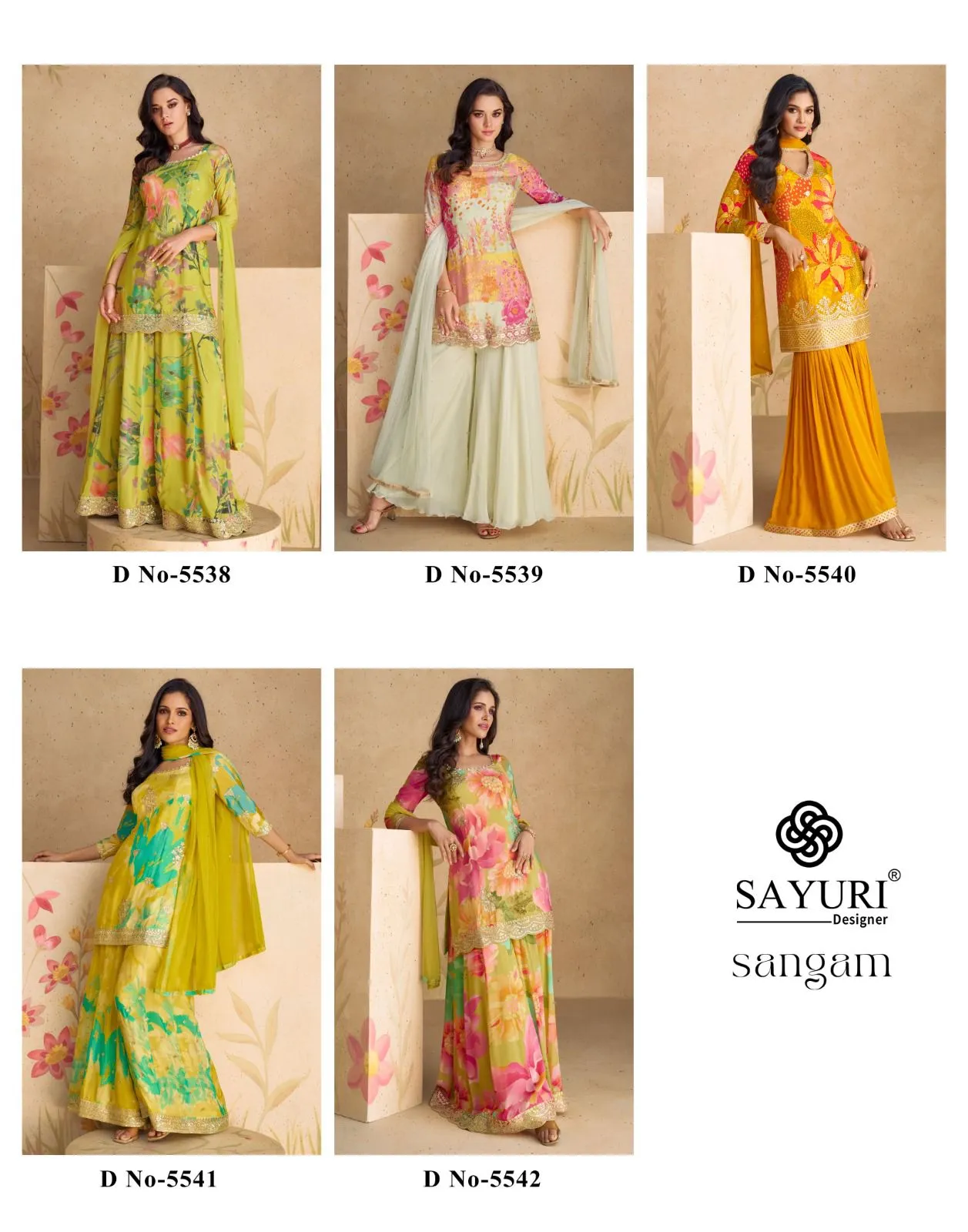 Sayuri Designer Sangam Real Chinon Silk Wholesale Readymade Suit Collection - Image 6