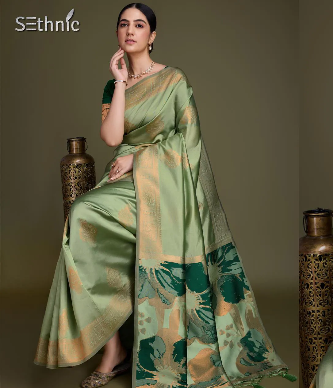 Sethnic Silkera Designer Soft Banarasi Silk Wholesale Sarees Collection