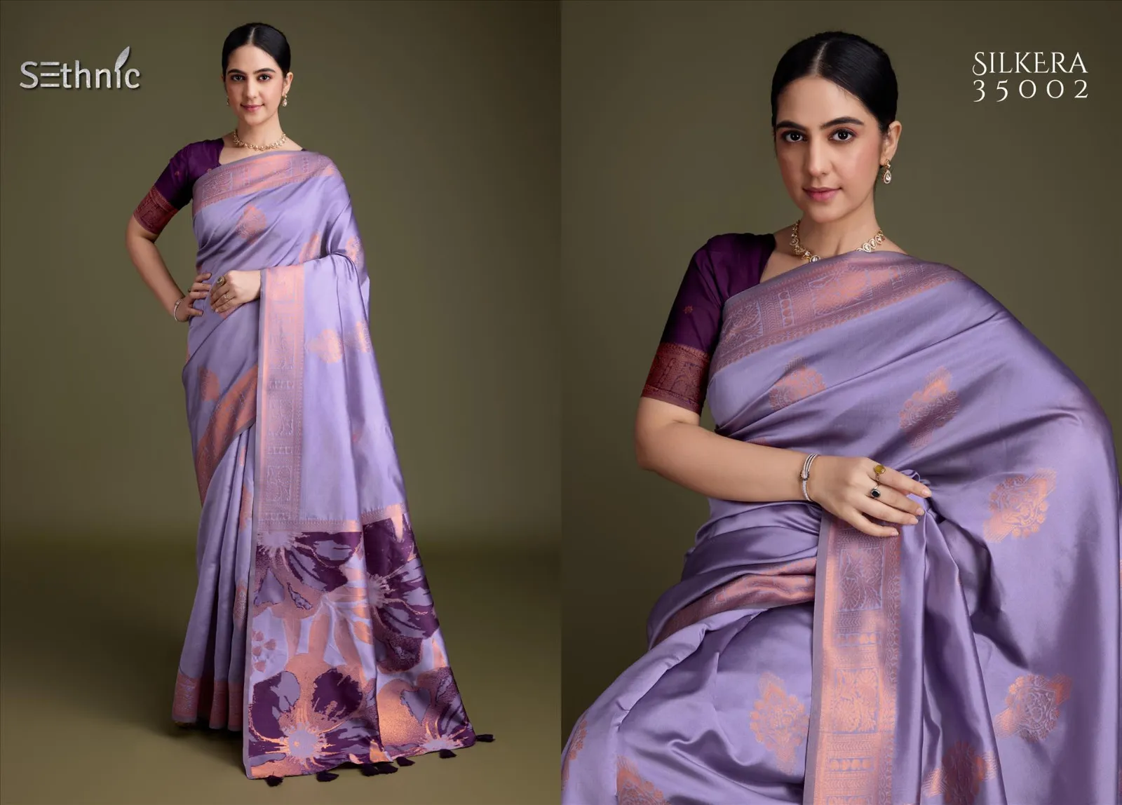 Sethnic Silkera Designer Soft Banarasi Silk Wholesale Sarees Collection - Image 4