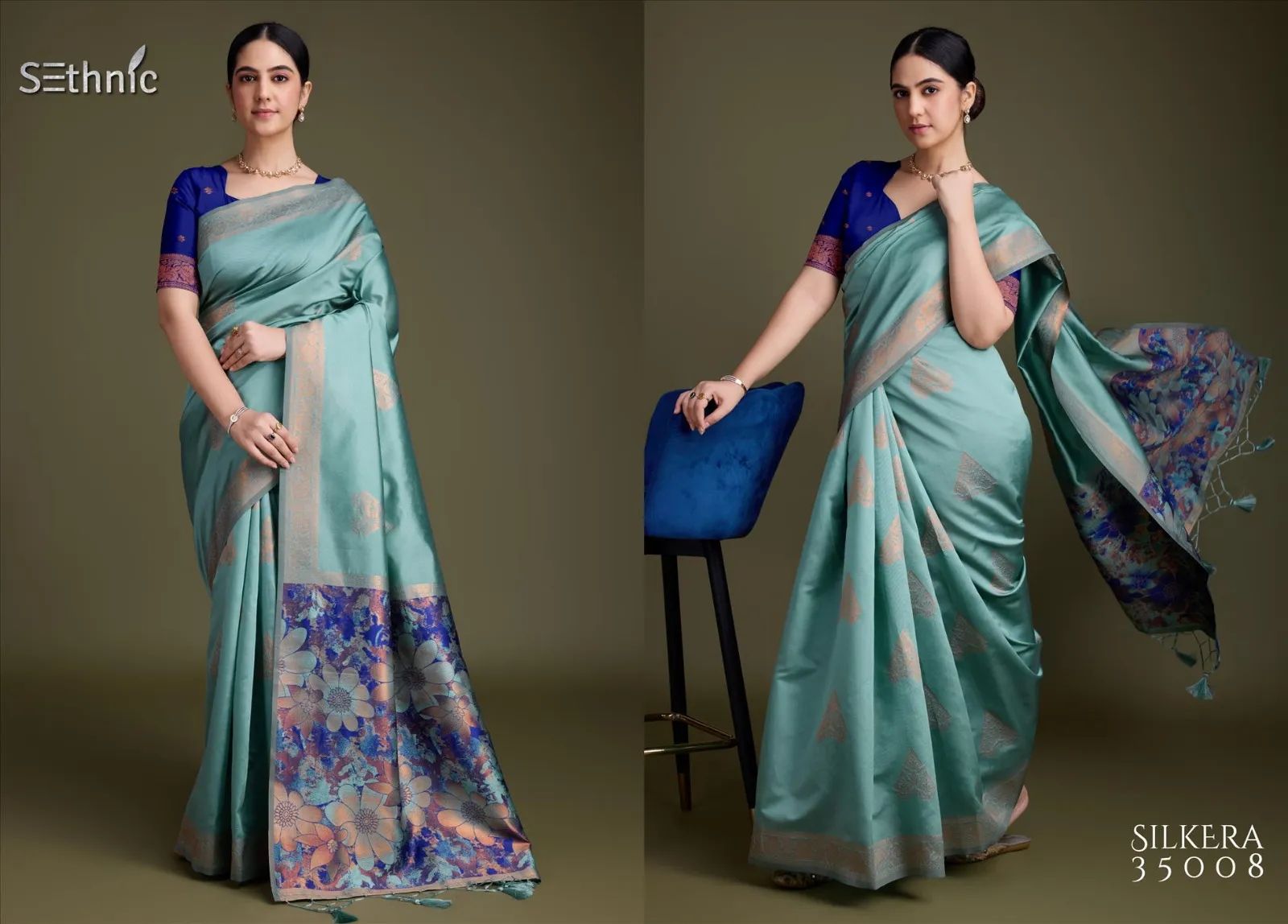 Sethnic Silkera Designer Soft Banarasi Silk Wholesale Sarees Collection - Image 6