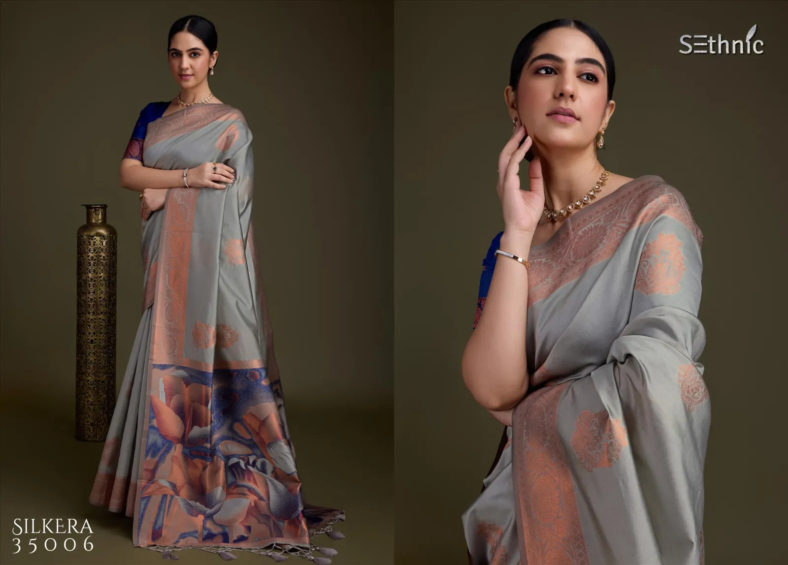 Sethnic Silkera Designer Soft Banarasi Silk Wholesale Sarees Collection - Image 7