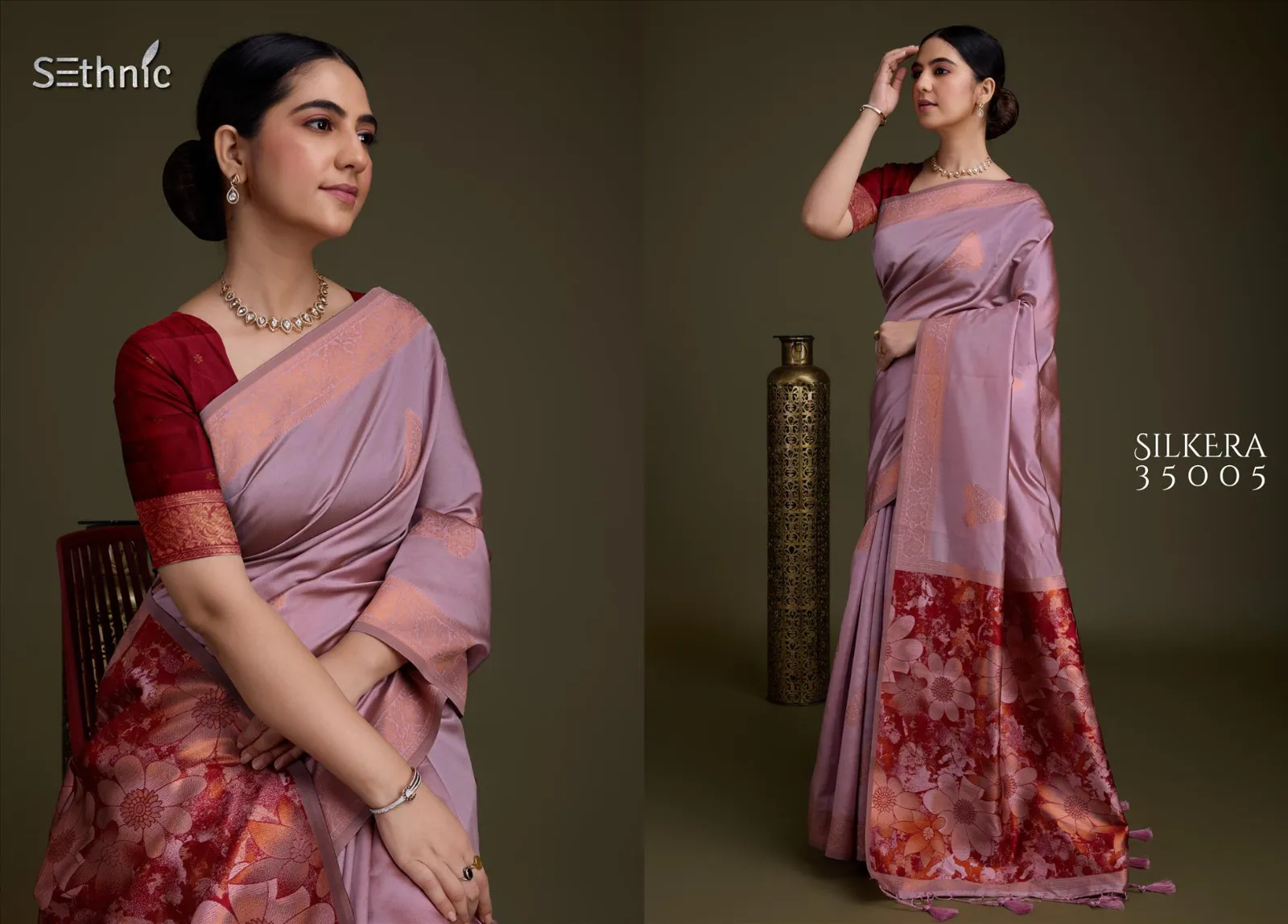 Sethnic Silkera Designer Soft Banarasi Silk Wholesale Sarees Collection - Image 8