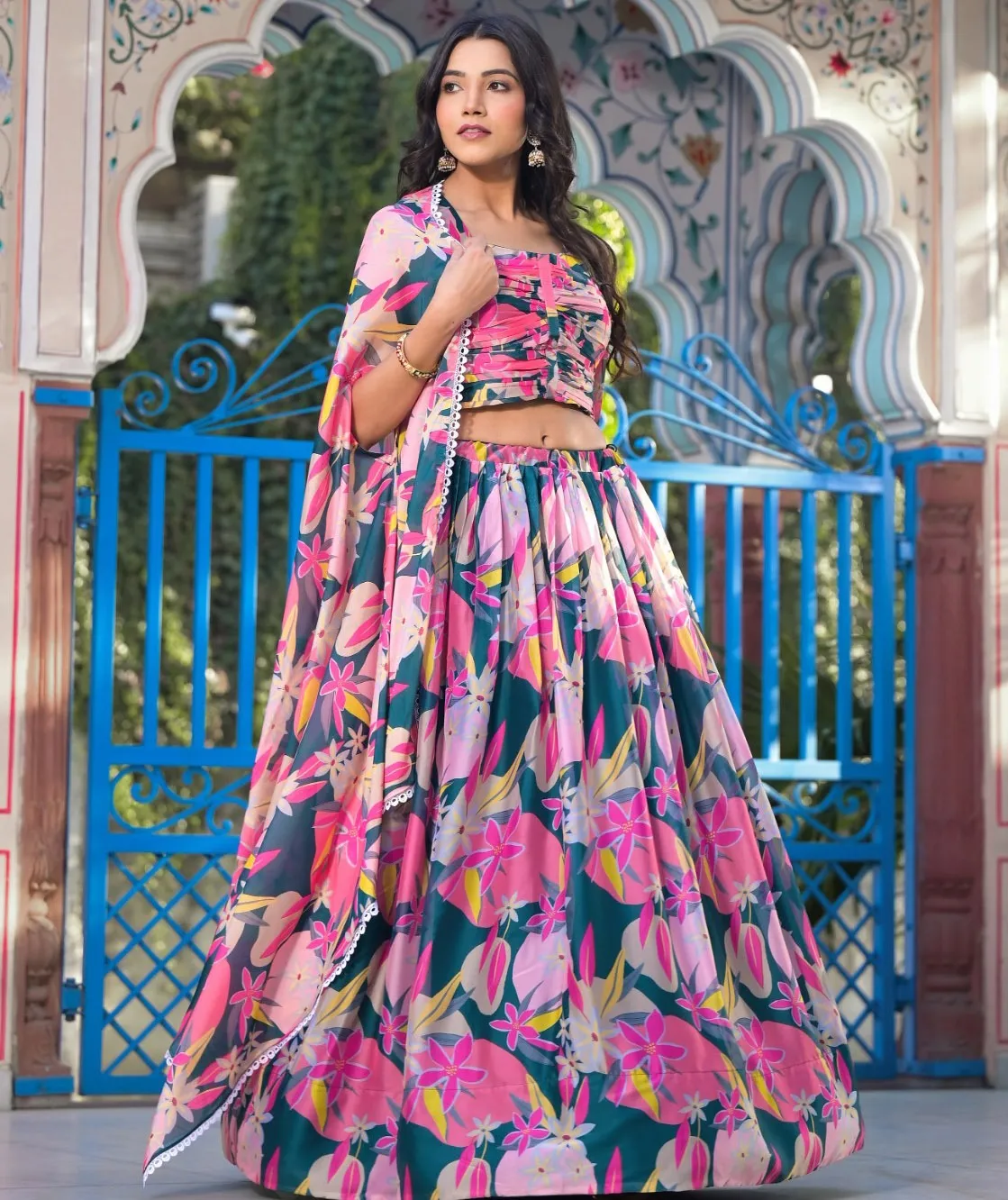Shehnaaz 01 Georgette Digital Printed Wholesale Lehenga Choli Collection