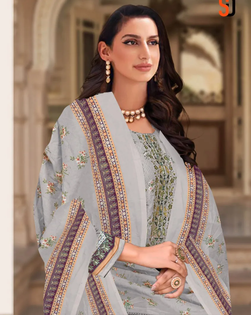 Shraddha Bin Saeed Color Collection Cotton Dupatta Wholesale Pakistani Suit Collection