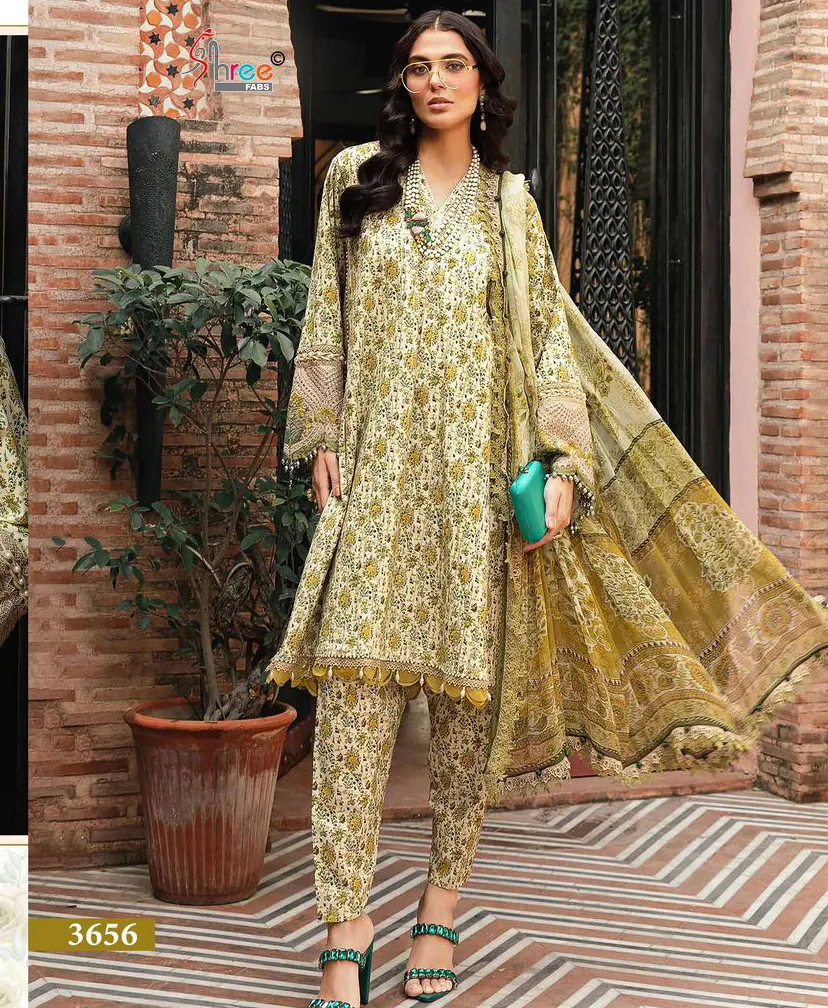 Shree Mariya B M Print Vol 18 Chiffon Dupatta Wholesale Pakistani Salwar Suit Collection