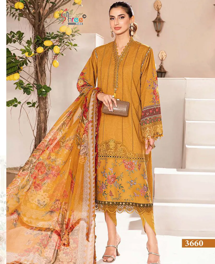 Shree Mariya B M Print Vol 18 Cotton Dupatta Wholesale Pakistani Salwar Suit Collection