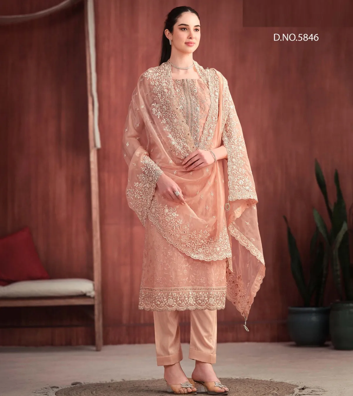 Sofia 5841 To 5846 Organza Silk Wholesale Designer Suit Collection