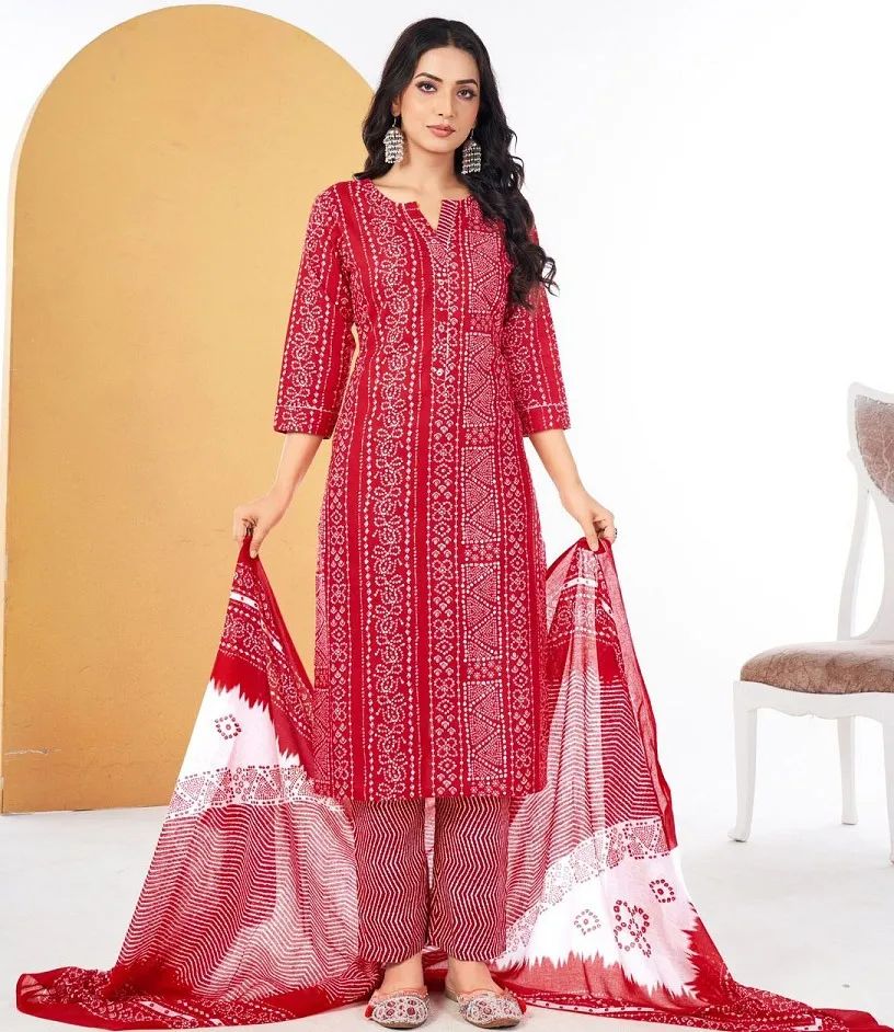 Suryajyoti Bandhani Lehariya Vol 6 Cotton Wholesale Readymade Salwar Suit Collection