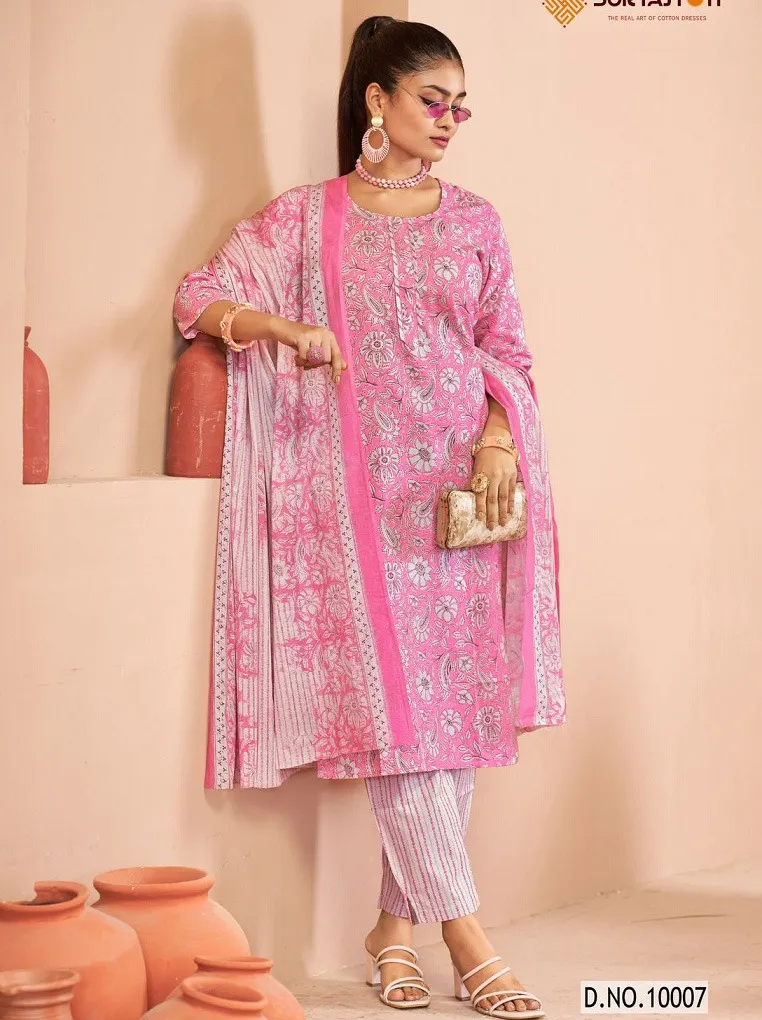 Suryajyoti Preyasi Vol 10 Cotton Wholesale Readymade Salwar Suit Collection