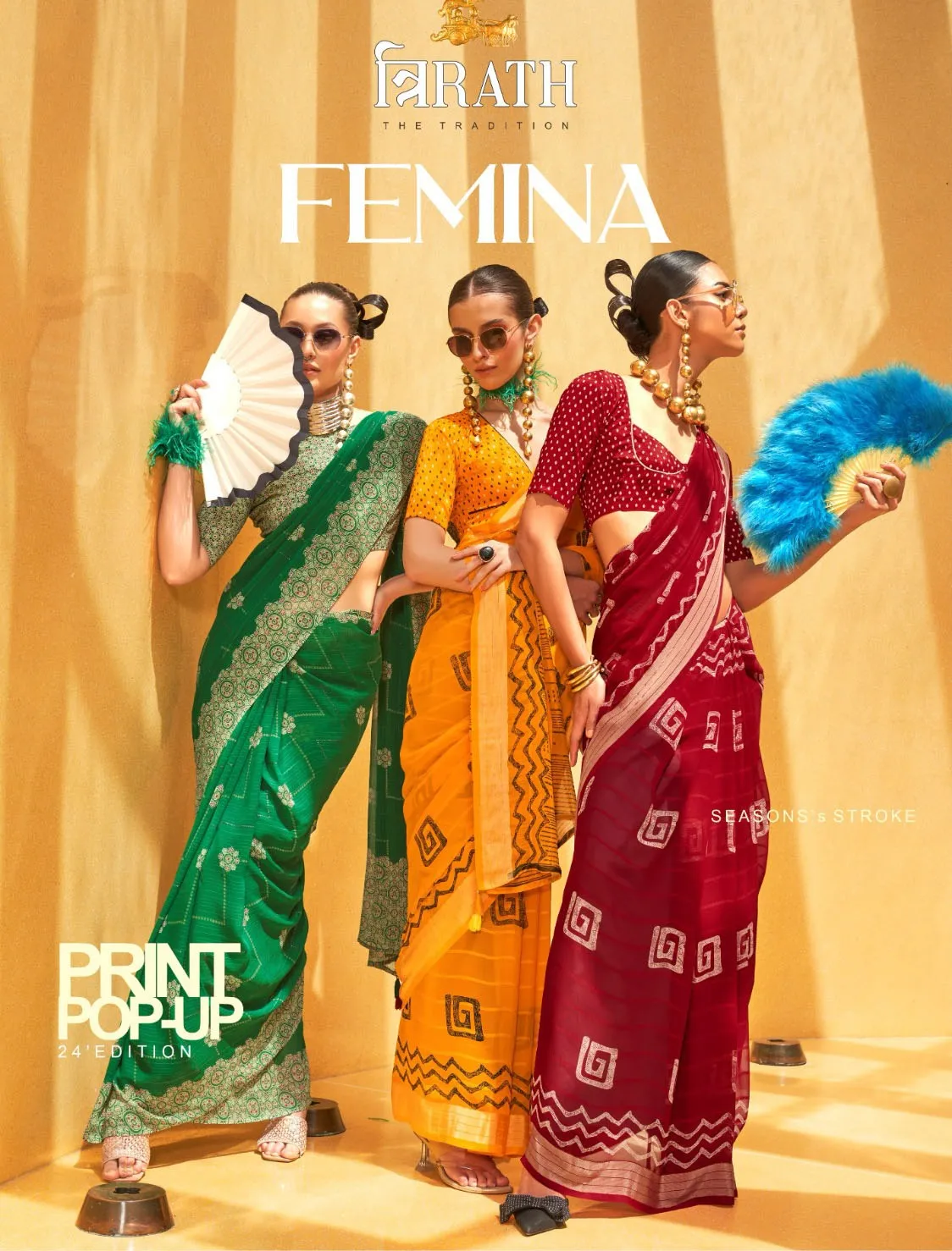 Trirath Femina Daani Georgette Wholesale Fancy Sarees Collection