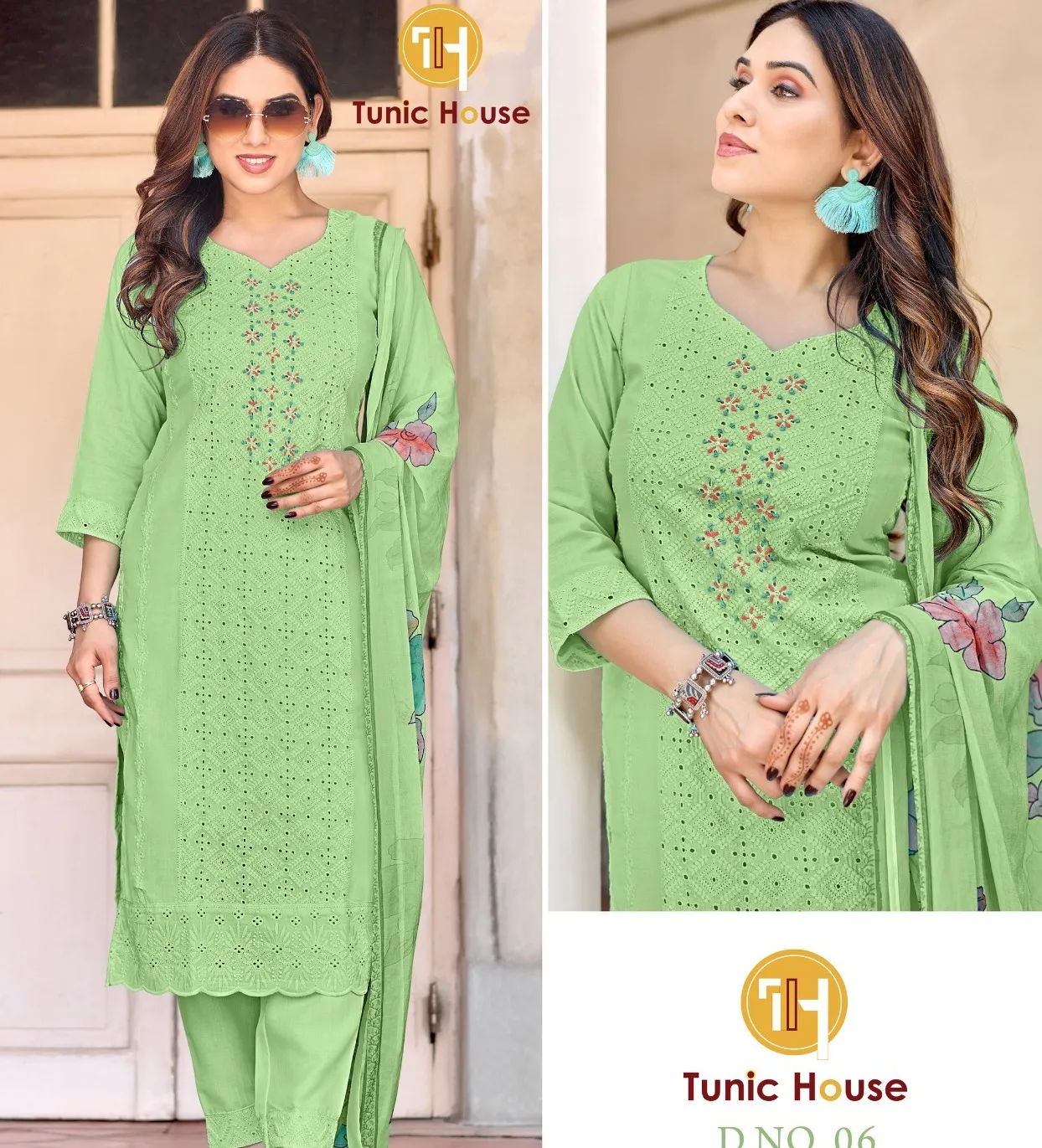 Tunic House Aarohi Cotton Wholesale Readymade Suit Collection