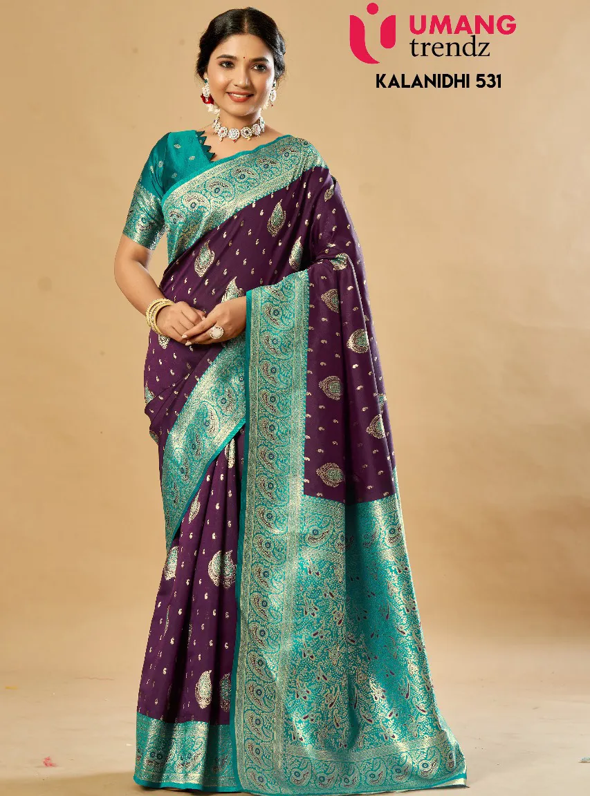 Umang Kalanidhi 531 Kota Lichi Weaving Silk Wholesale Sarees Collection