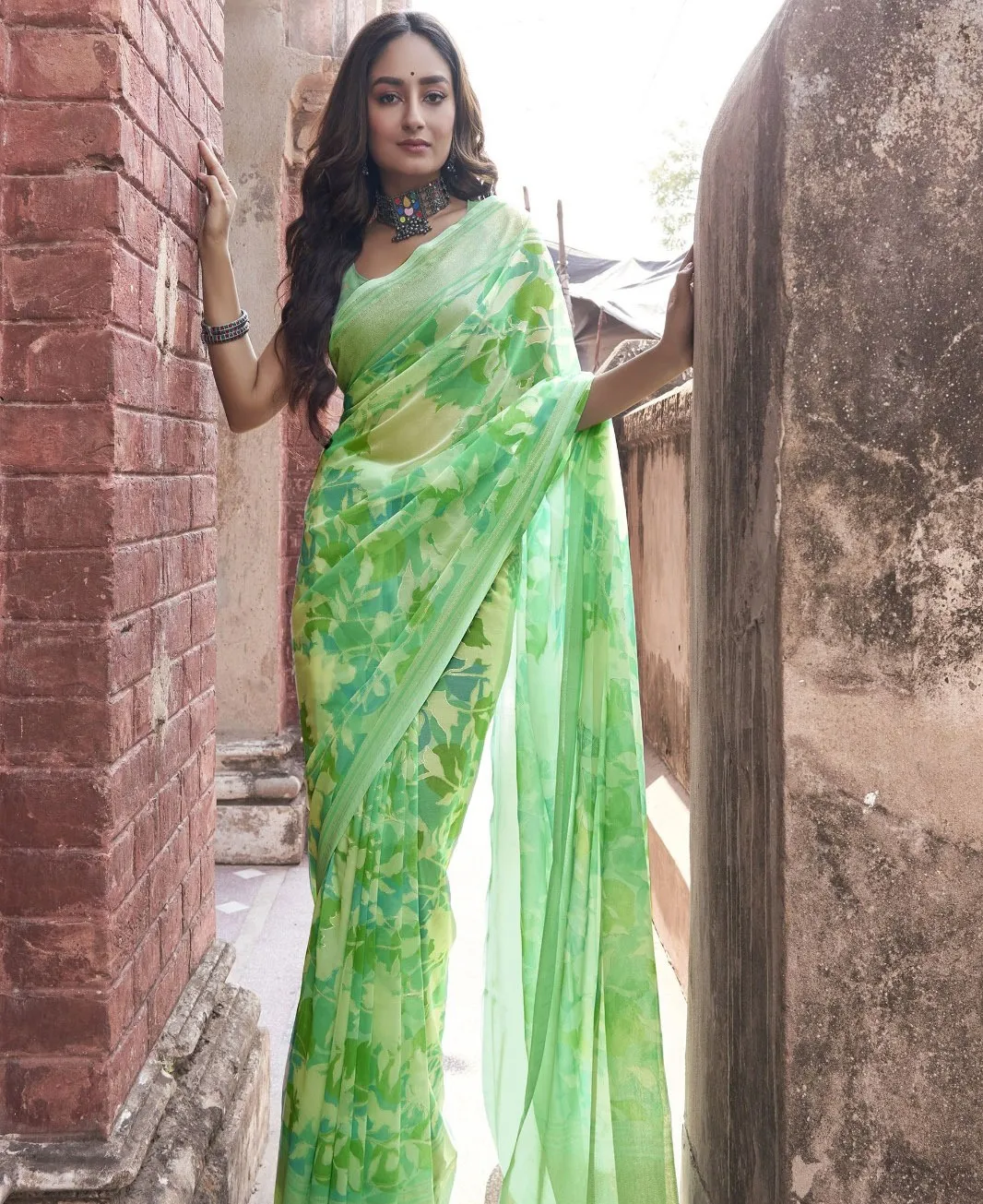 Vallabhi Kimora Vol 7 Georgette Wholesale Fancy Sarees Collection — Wholesale Sarees, Vardan Ethnic wholesale from Surat — view 1