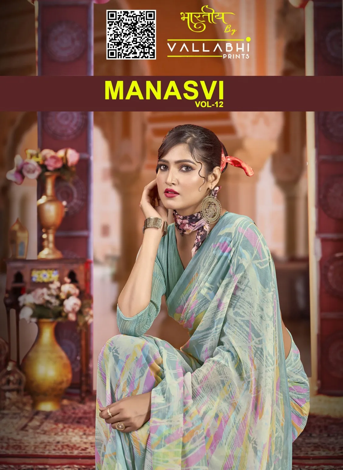 Vallabhi Prints Manasvi 12 Georgette Wholesale Sarees Collection