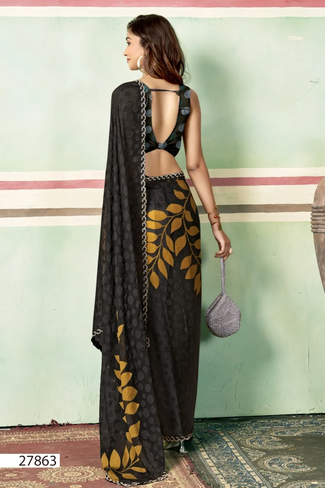 Vallabhi Prints Suprita Brasso Wholesale Fancy Sarees Collection — Wholesale Sarees, Vardan Ethnic wholesale from Surat - Gallery Image 6