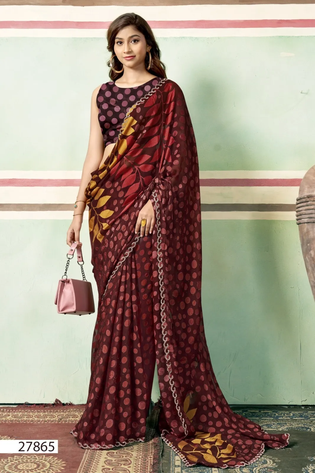 Vallabhi Prints Suprita Brasso Wholesale Fancy Sarees Collection — Wholesale Sarees, Vardan Ethnic wholesale from Surat — view 8