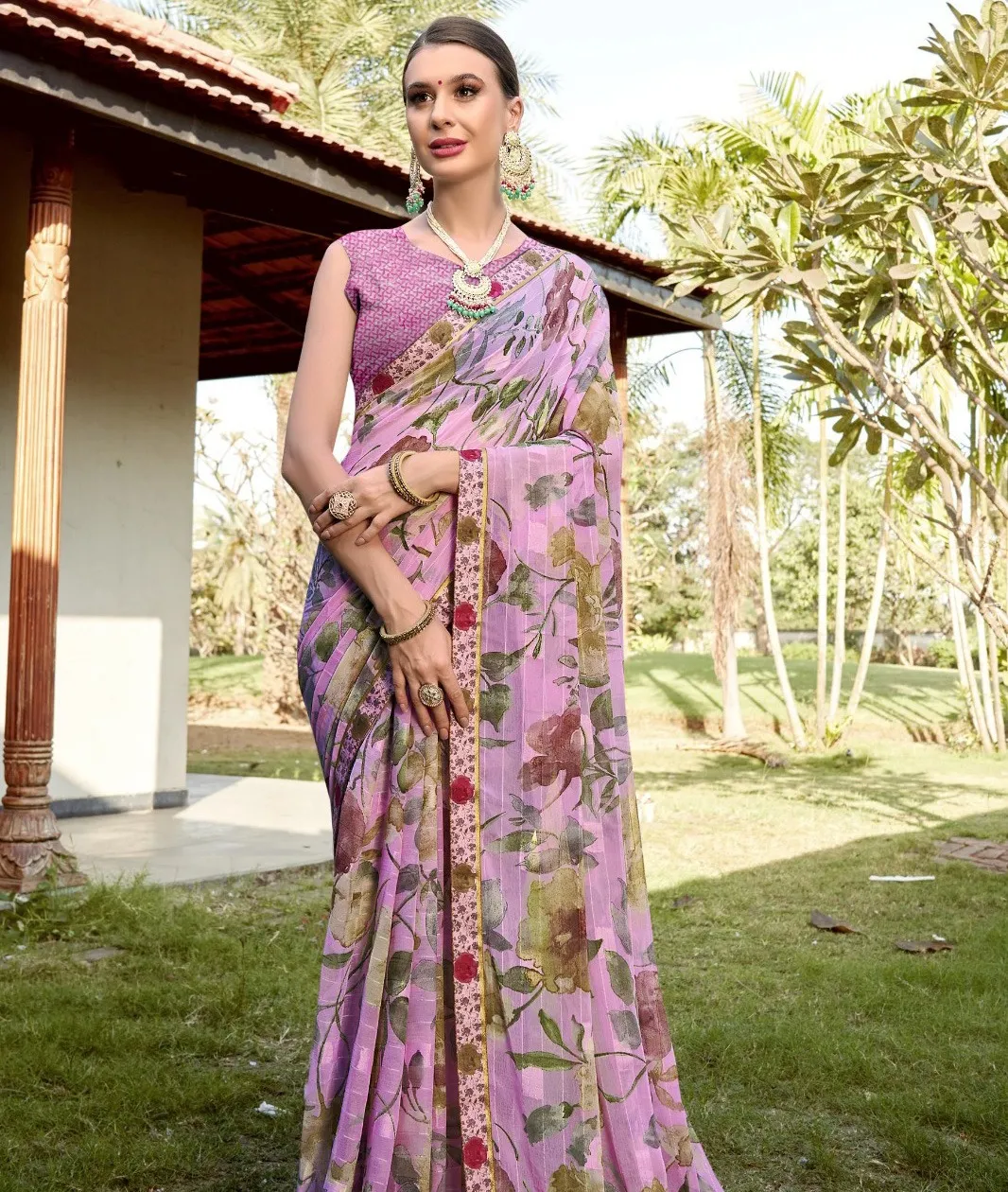 Vallabhi Rudranshi Georgette Wholesale Designer Sarees Collection