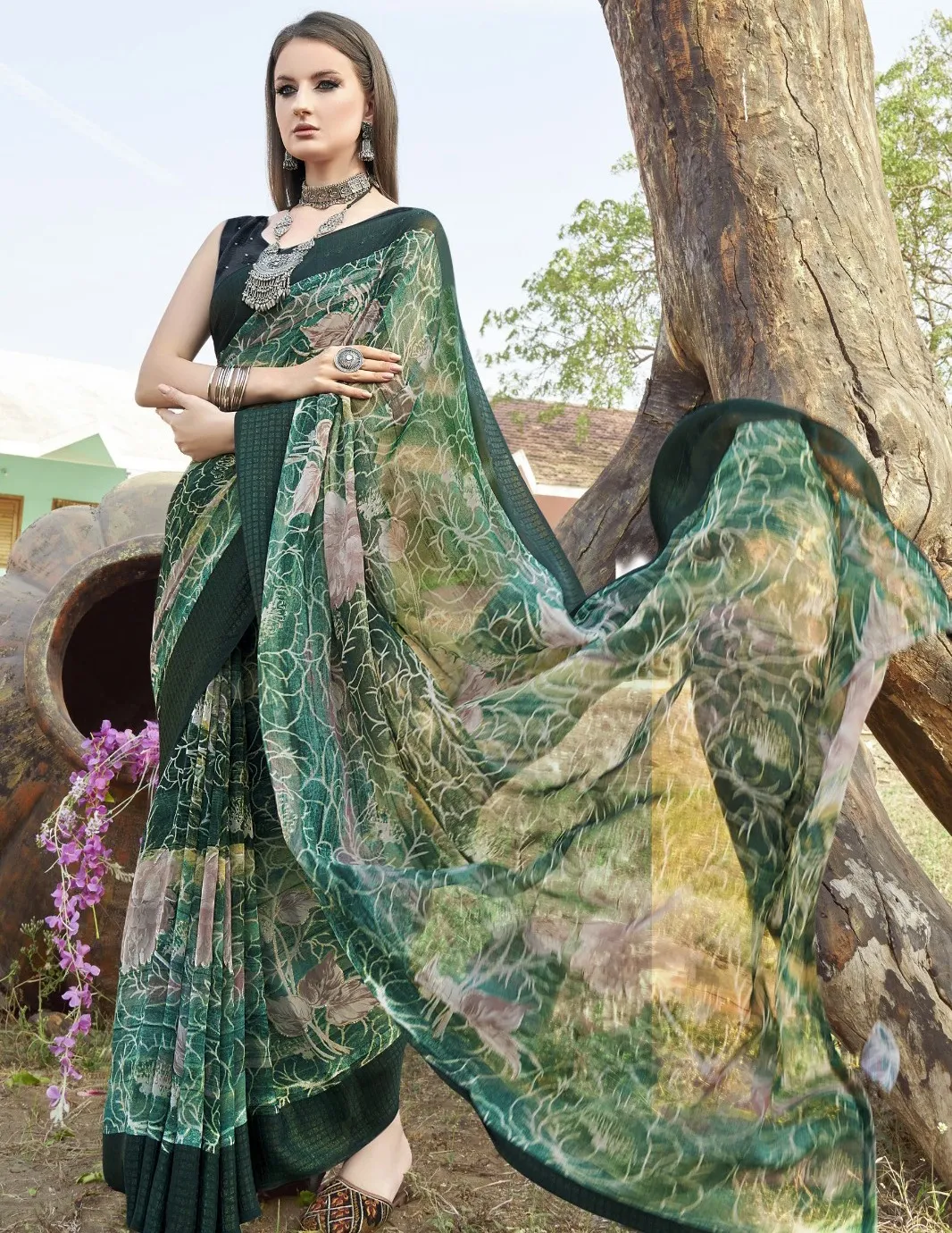 Vallabhi Sariska Vol 7 Georgette Wholesale Fancy Sarees Collection