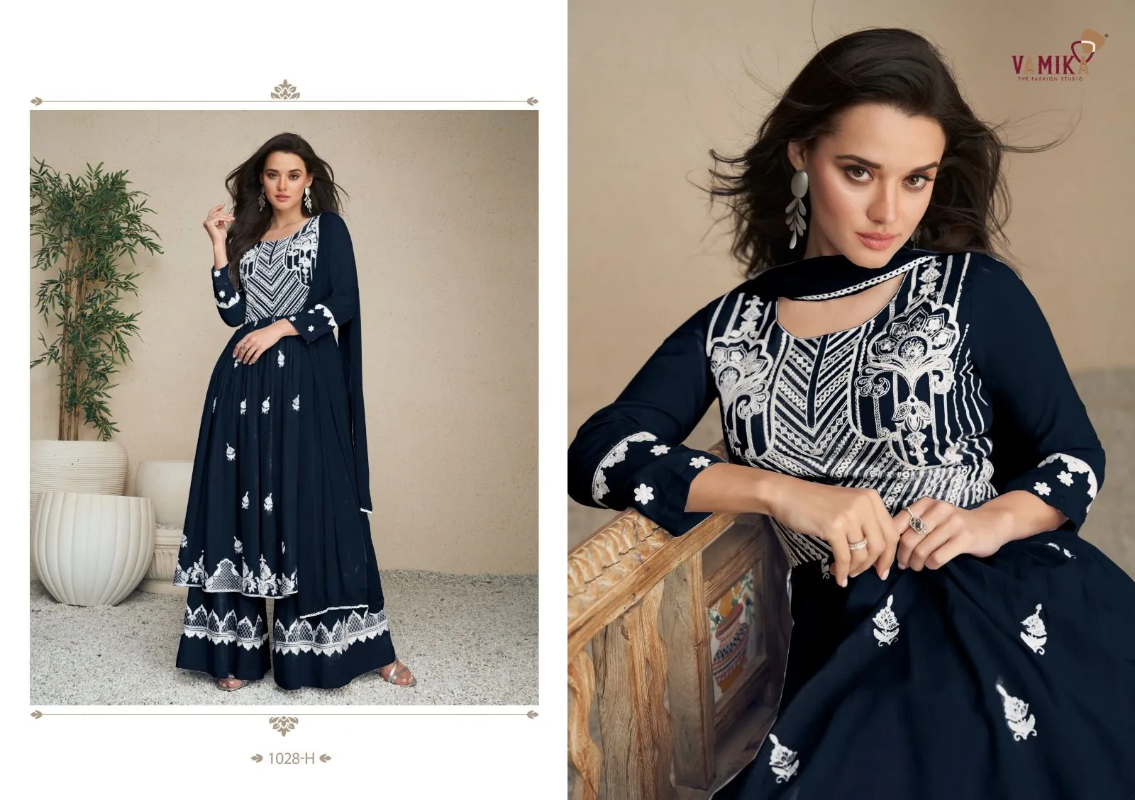 Vamika Lakhnavi Vol 5 Dark List Rayon Wholesale Readymade Salwar Suit Collection — Wholesale Readymade Suit, vamika wholesale from Surat — view 5
