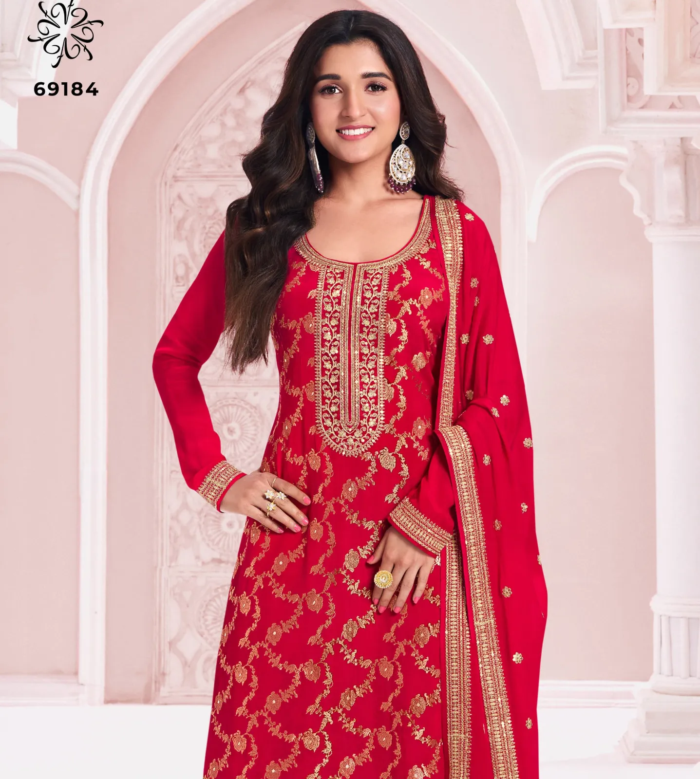 Vinay Kuleesh Nidhi Chinon Embroidereda Wholesale Designer Salwar Suit Collection