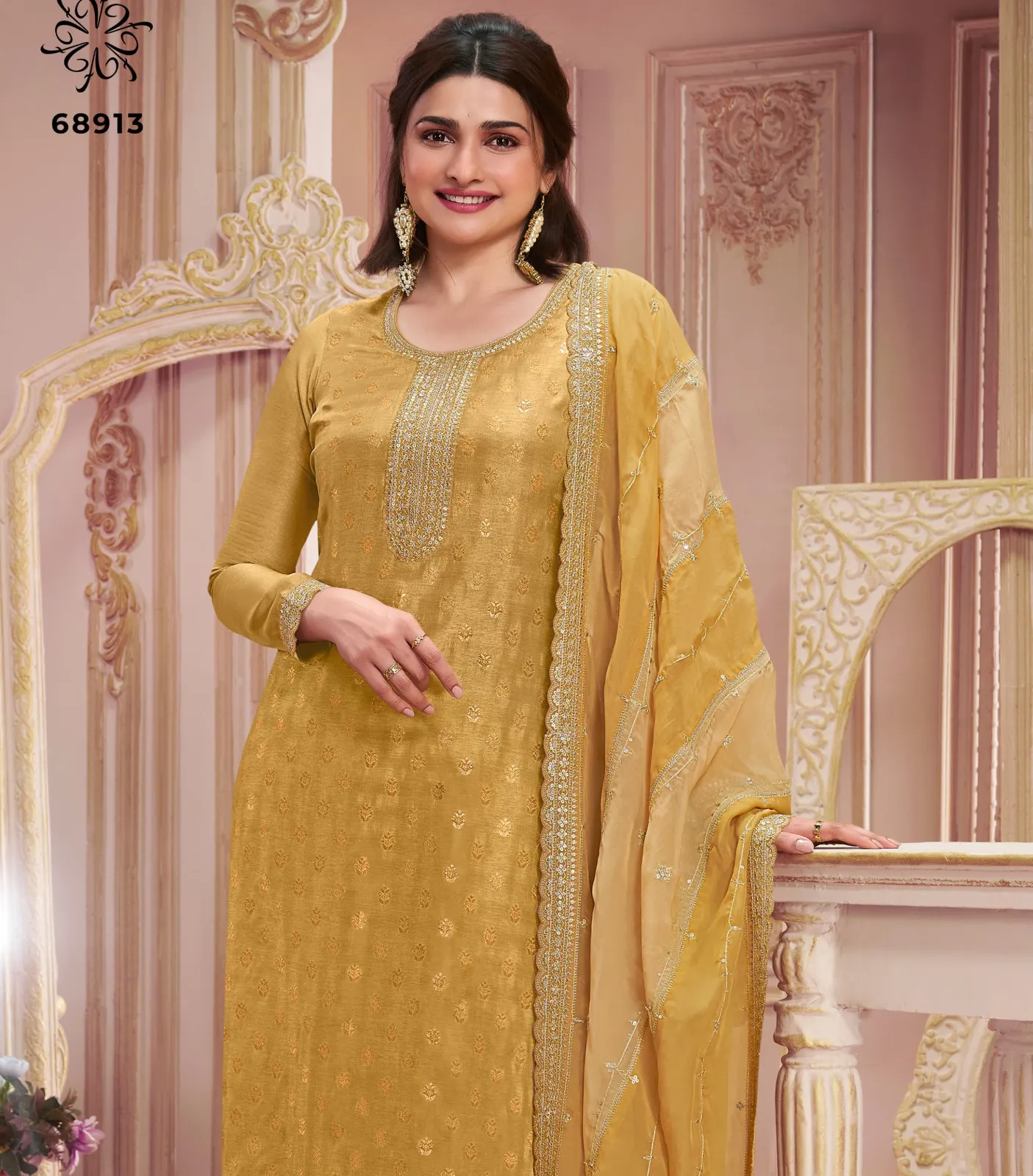 Vinay Kuleesh Shristi Light Embroidered Dola Wholesale Designer Suit Collection