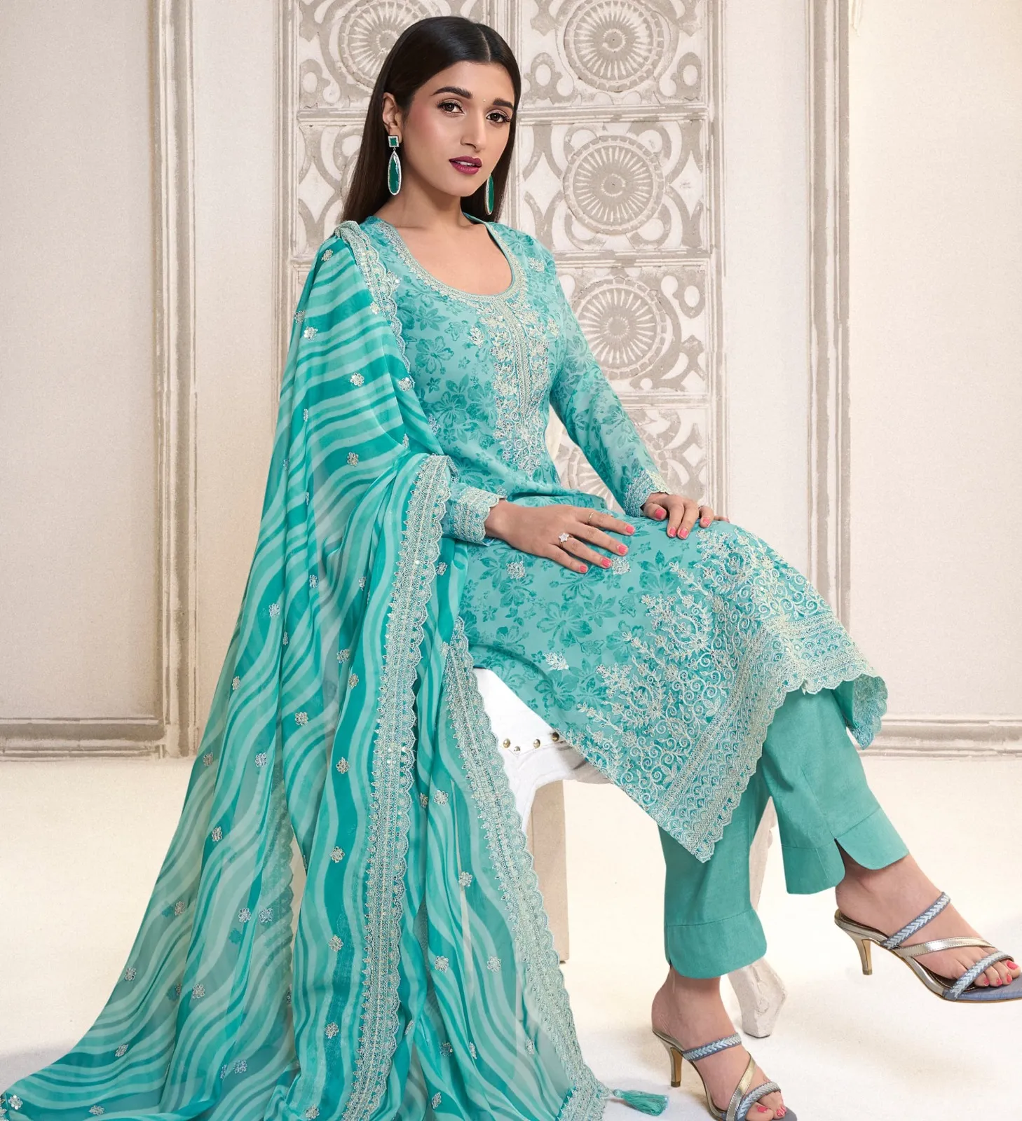 Vinay Sparsh Organza Wholesale Designer Salwar Suit Collection