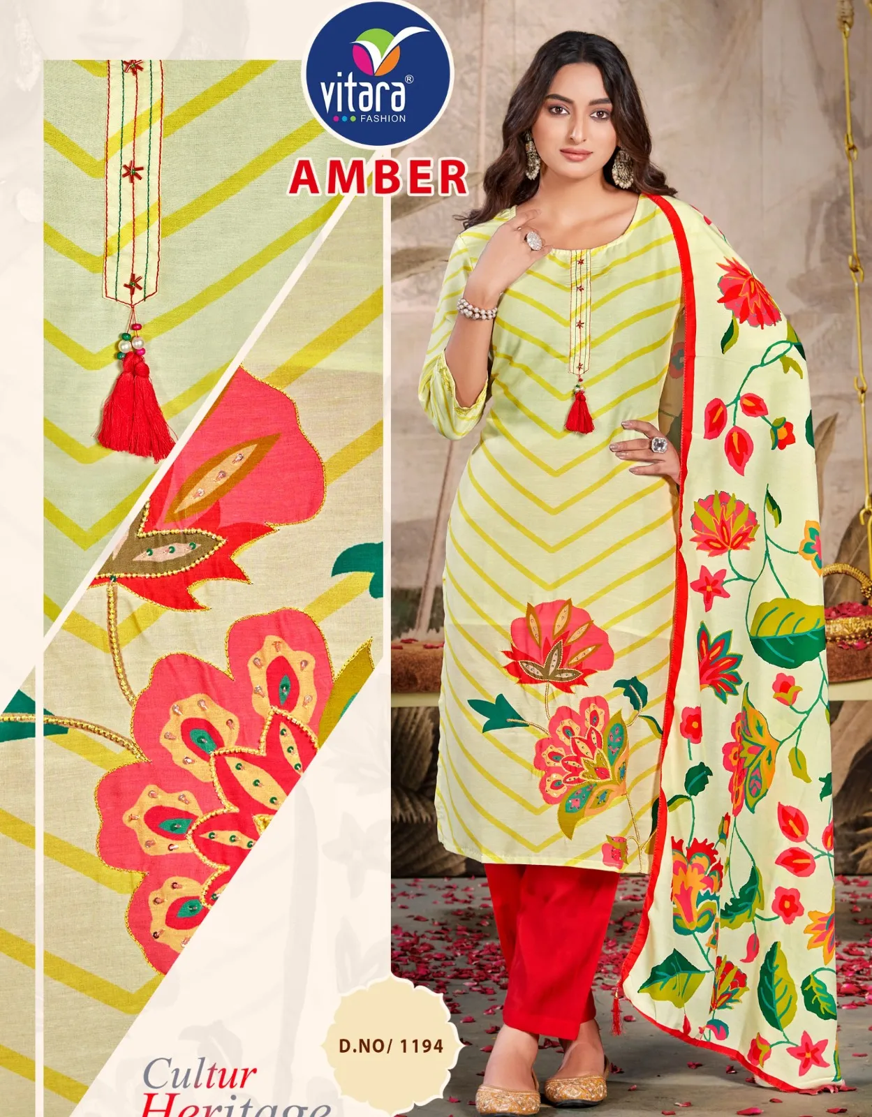 Vitara Amber Masleen Wholesale Readymade Salwar Suit Collection