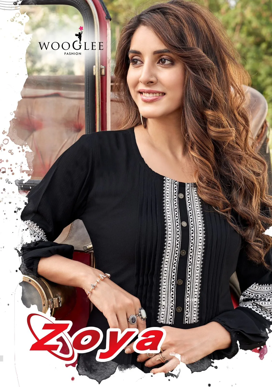 Wooglee Zoya Rayon Wholesale Fancy Kurtis Collection