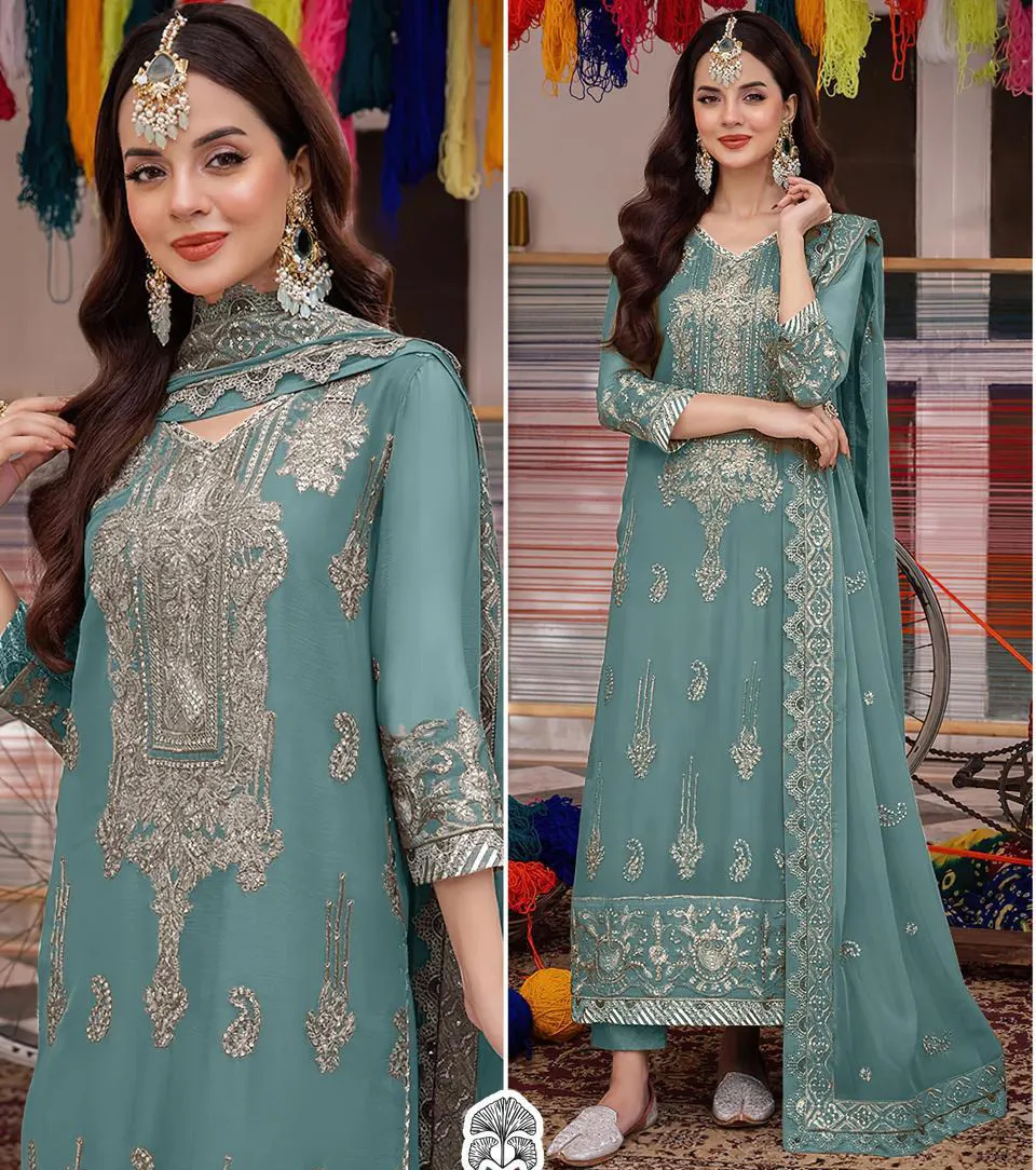 Zaha Sersha Vol 7 Georgette Wholesale Pakistani Suit Collection