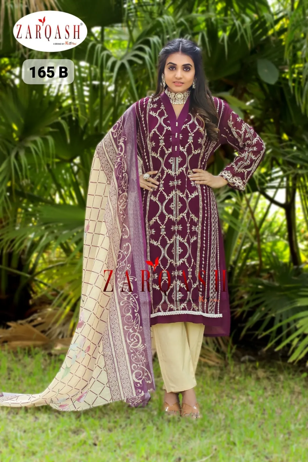 Zarqash 165 Heavy georgette Wholesale Pakistani Readymade Salwar Suit Collection - Image 8