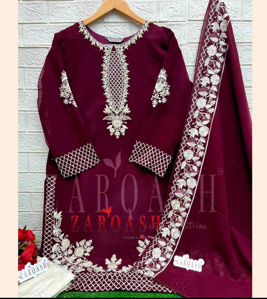 Zarqash D. No  220 Faux Georgette Wholesale Pakistani Suit Collection