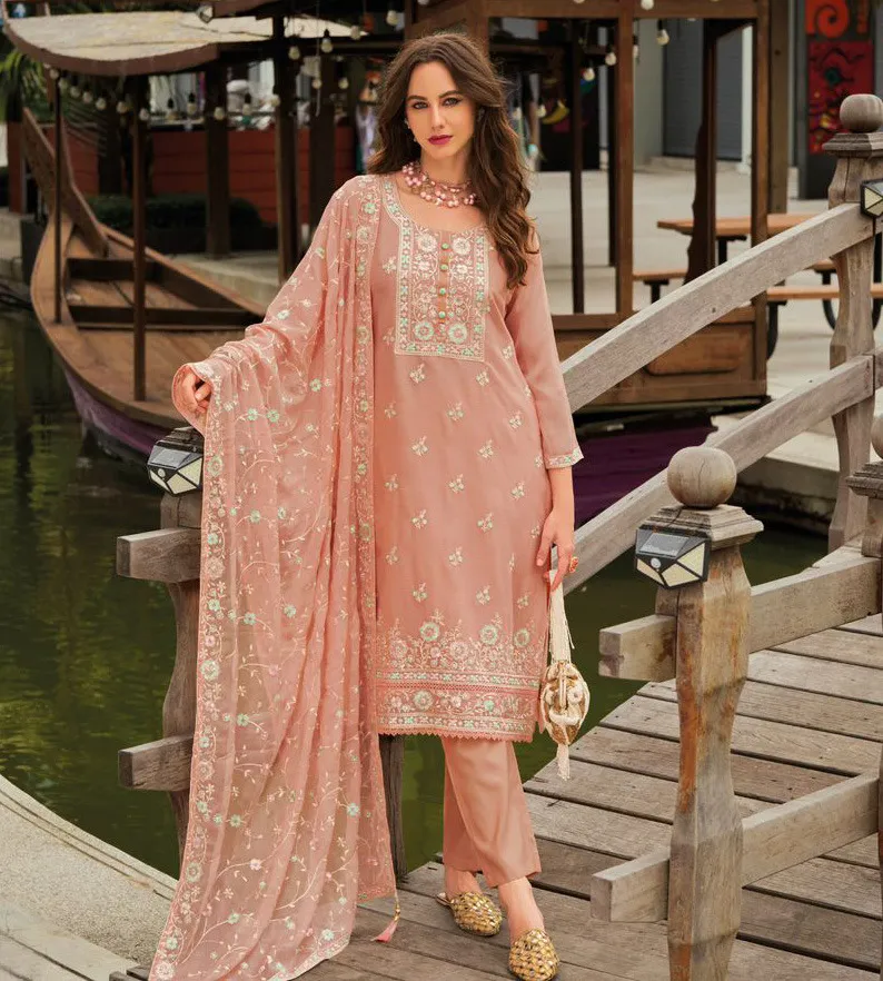 Zaveri Zaira Chiffon Embroidered Wholesale Readymade Salwar Suit Collection