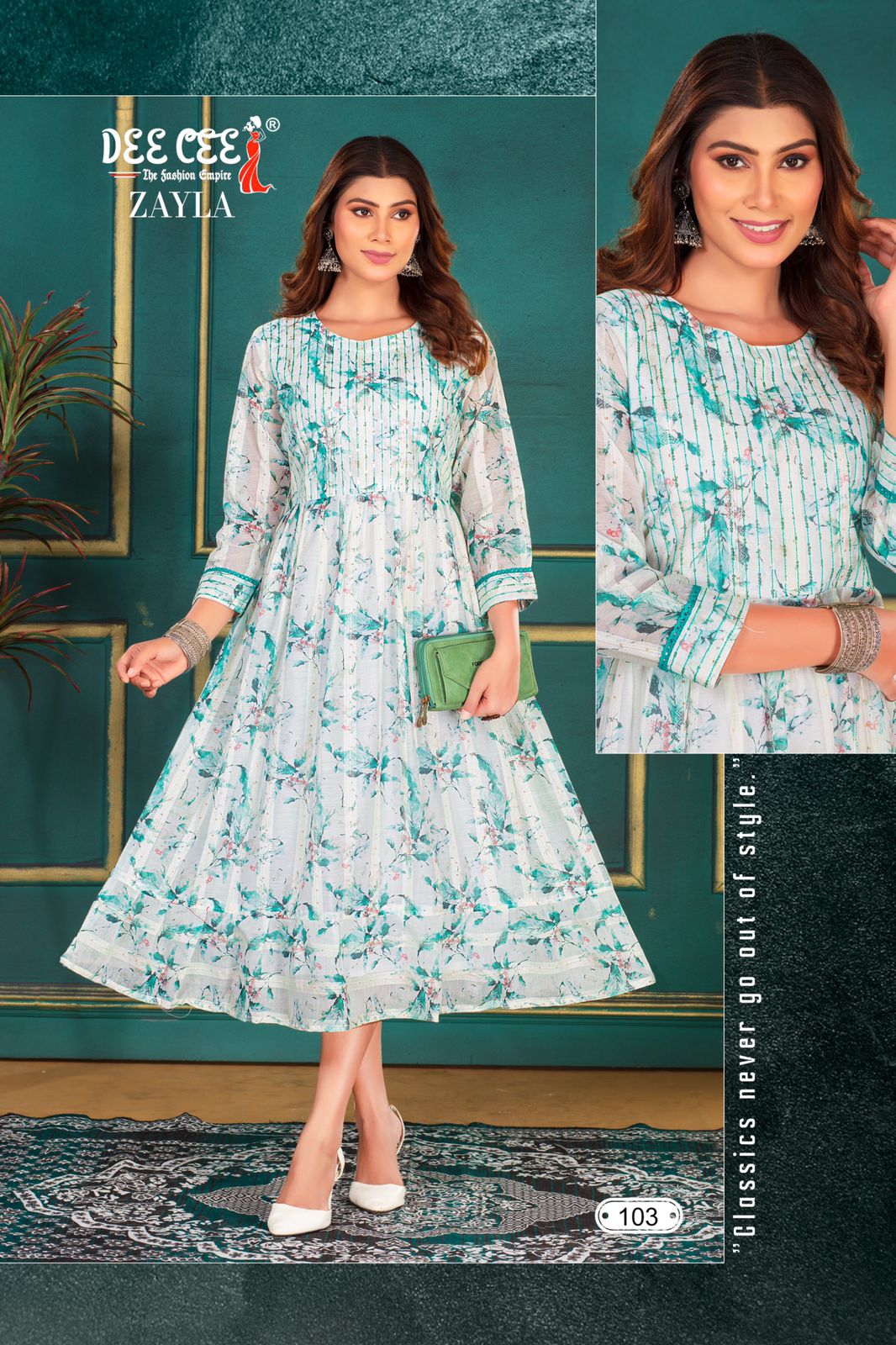Deecee Zayla Digital Printed Wholesale Kurtis Collection - Image 4