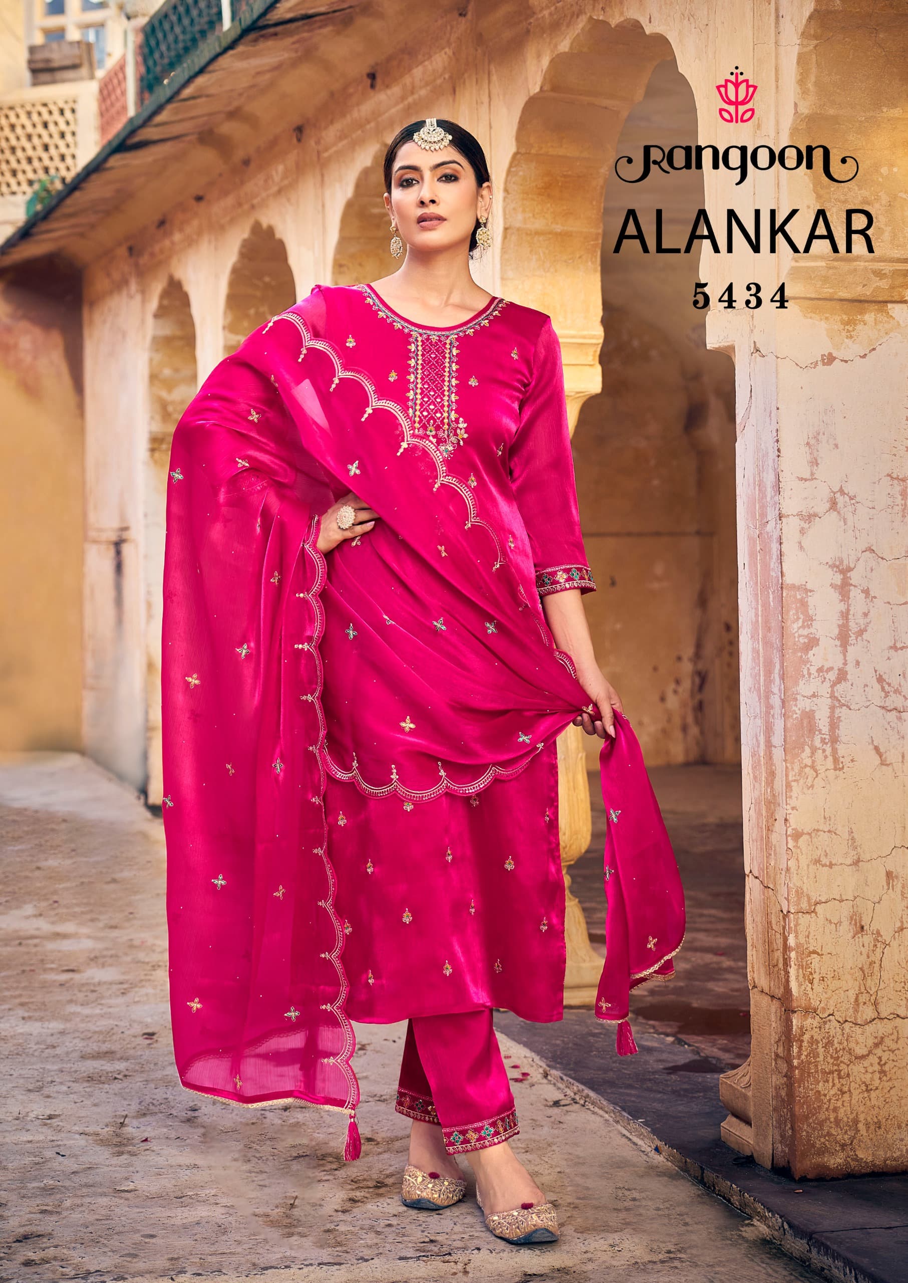 Rangoon Alankar Burberry Silk Wholesale Readymade Salwar Suit Collection - Image 3