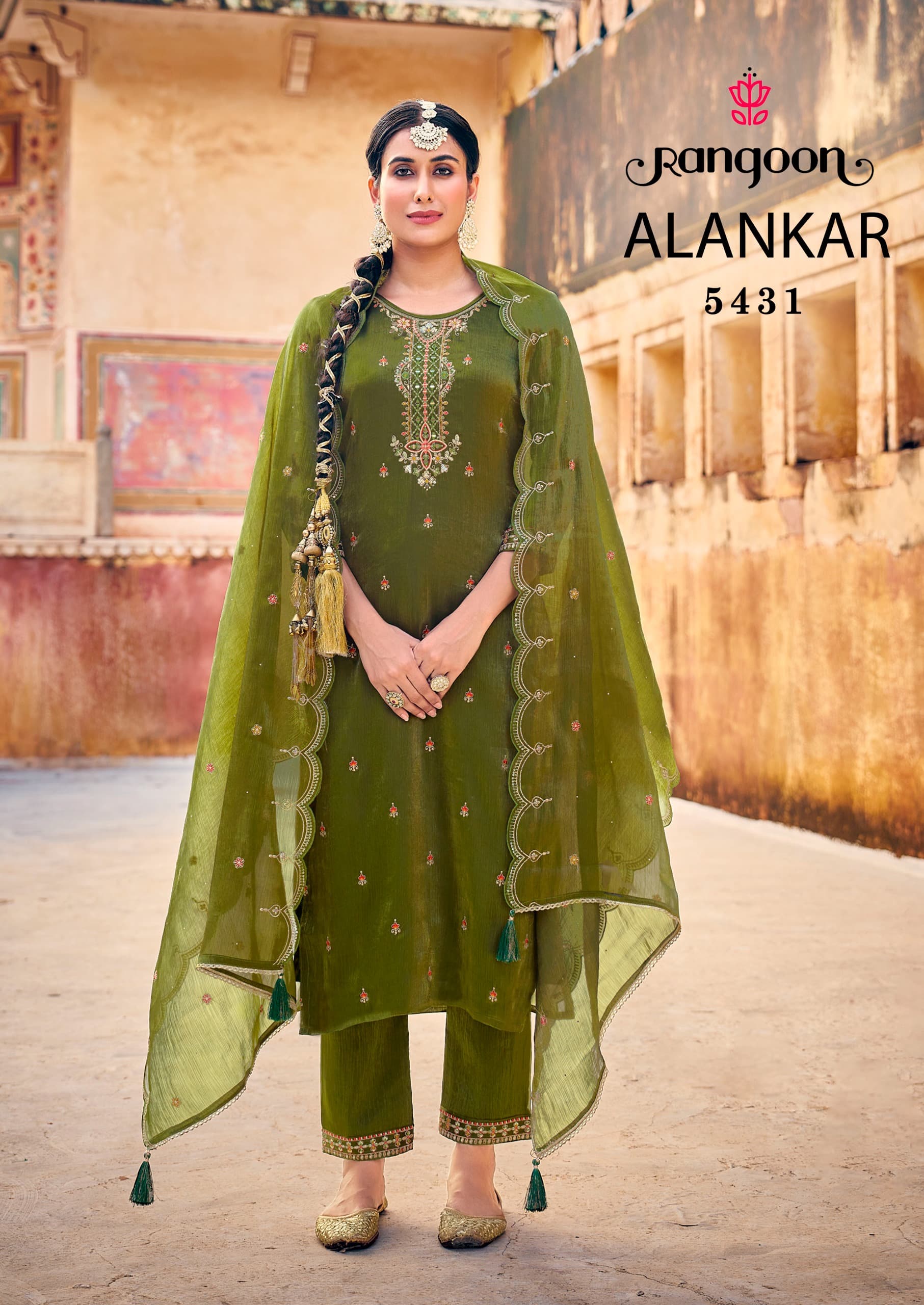 Rangoon Alankar Burberry Silk Wholesale Readymade Salwar Suit Collection - Image 4