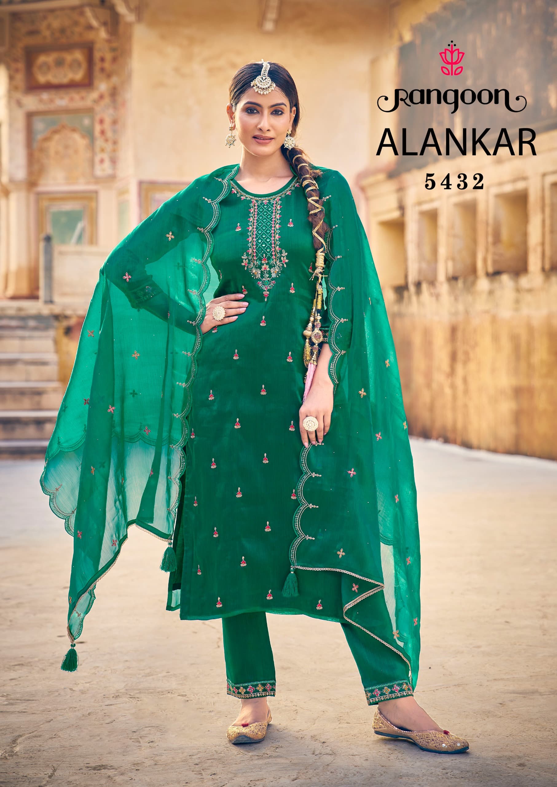 Rangoon Alankar Burberry Silk Wholesale Readymade Salwar Suit Collection - Image 2