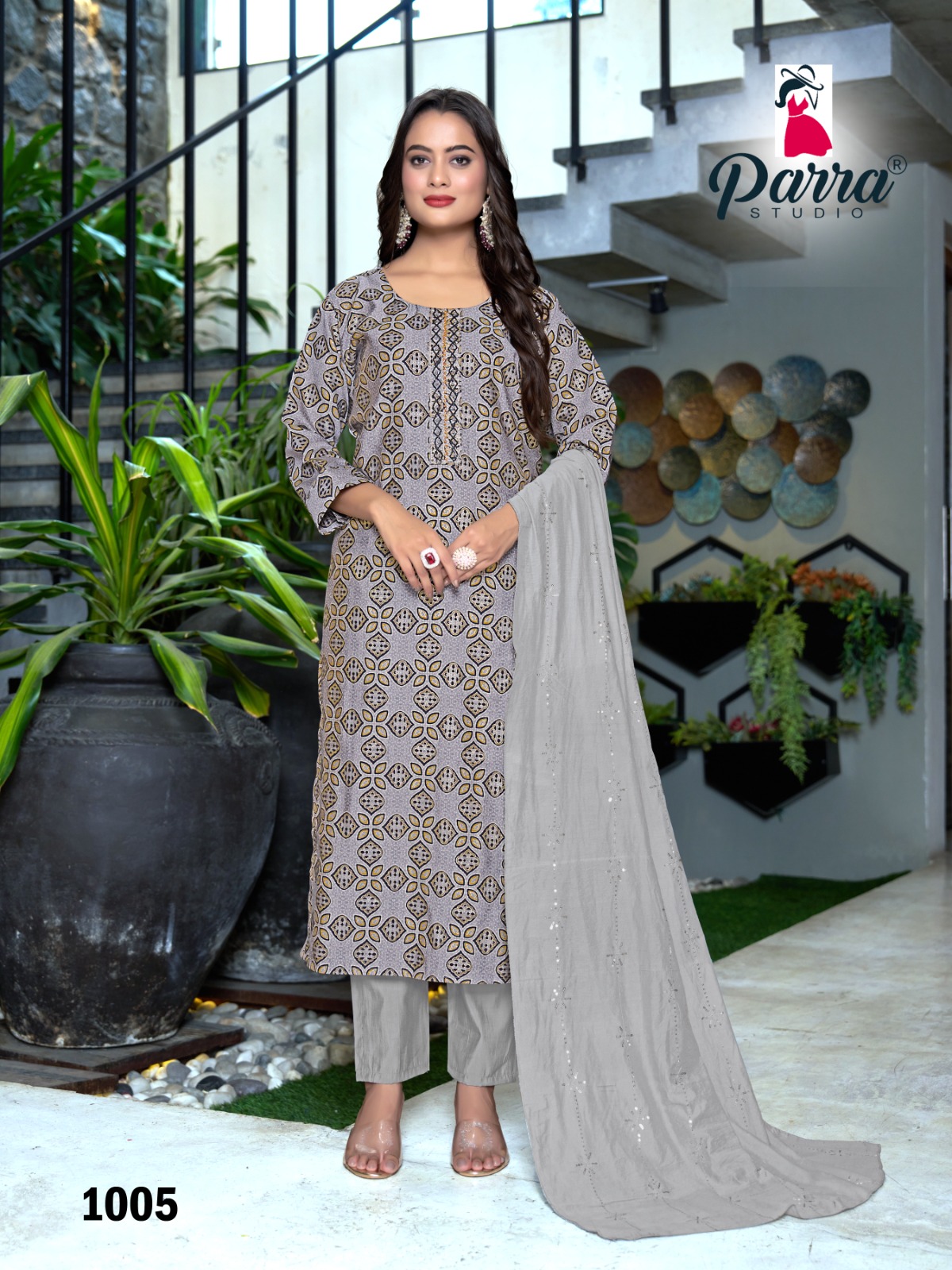 Parra Saloni Chanderi Printed Wholesale Readymade Salwar Suit Collection - Image 2