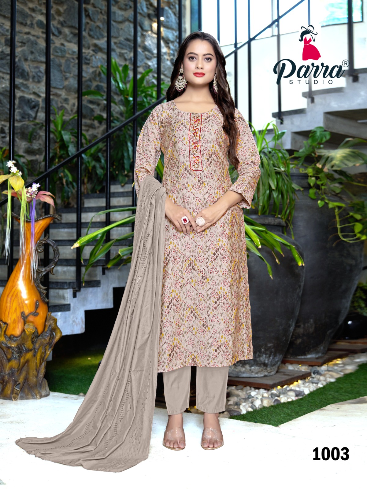 Parra Saloni Chanderi Printed Wholesale Readymade Salwar Suit Collection - Image 5