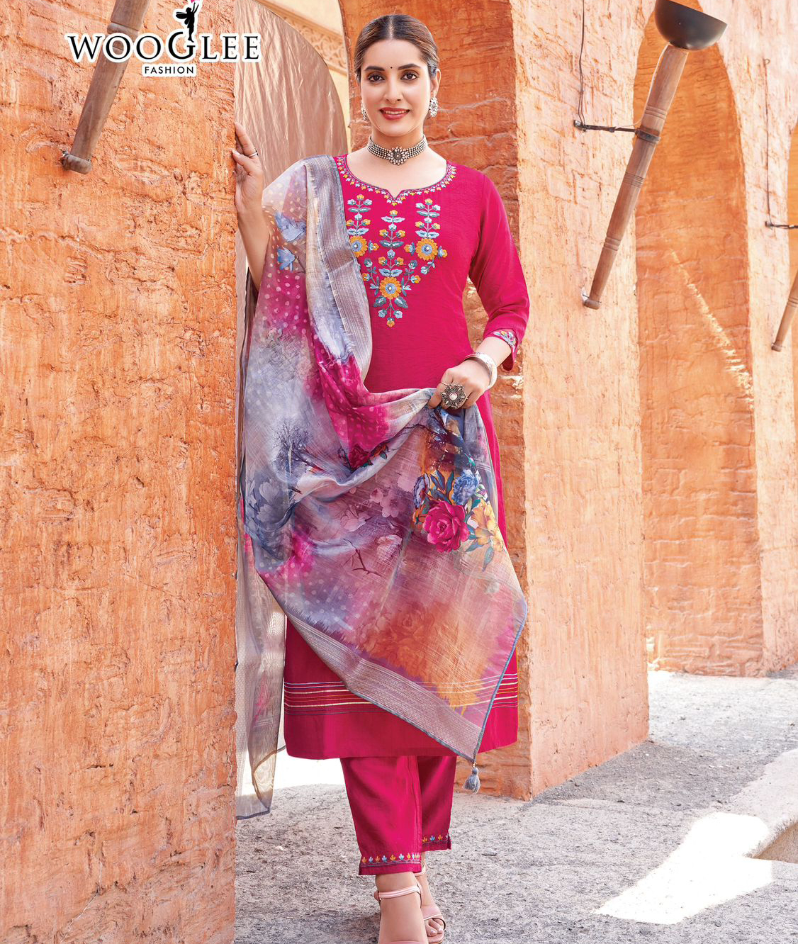 Wooglee Kritika Viscose Weaving Wholesale Readymade Salwar Suit Collection