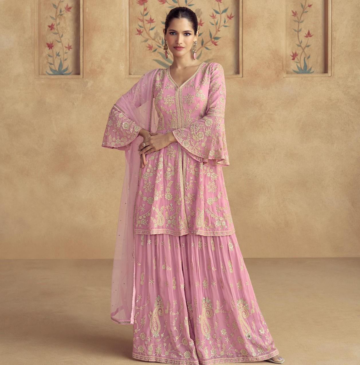 Aashirwad Nusrat 10064 Georgette Wholesale Designer Salwar Suit Collection