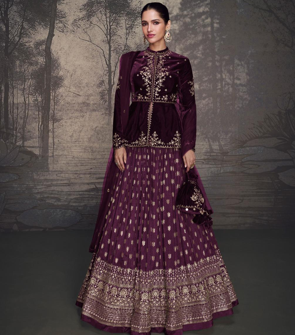 Sayuri Glam Velvet Wholesale Designer Lehenga Choli Collection