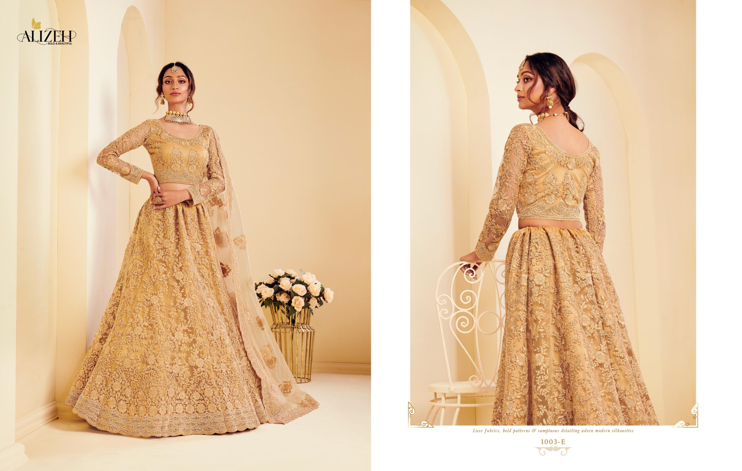 Alizeh Present The White Bride Wedding Wholesale Lehenga Collection - Image 6