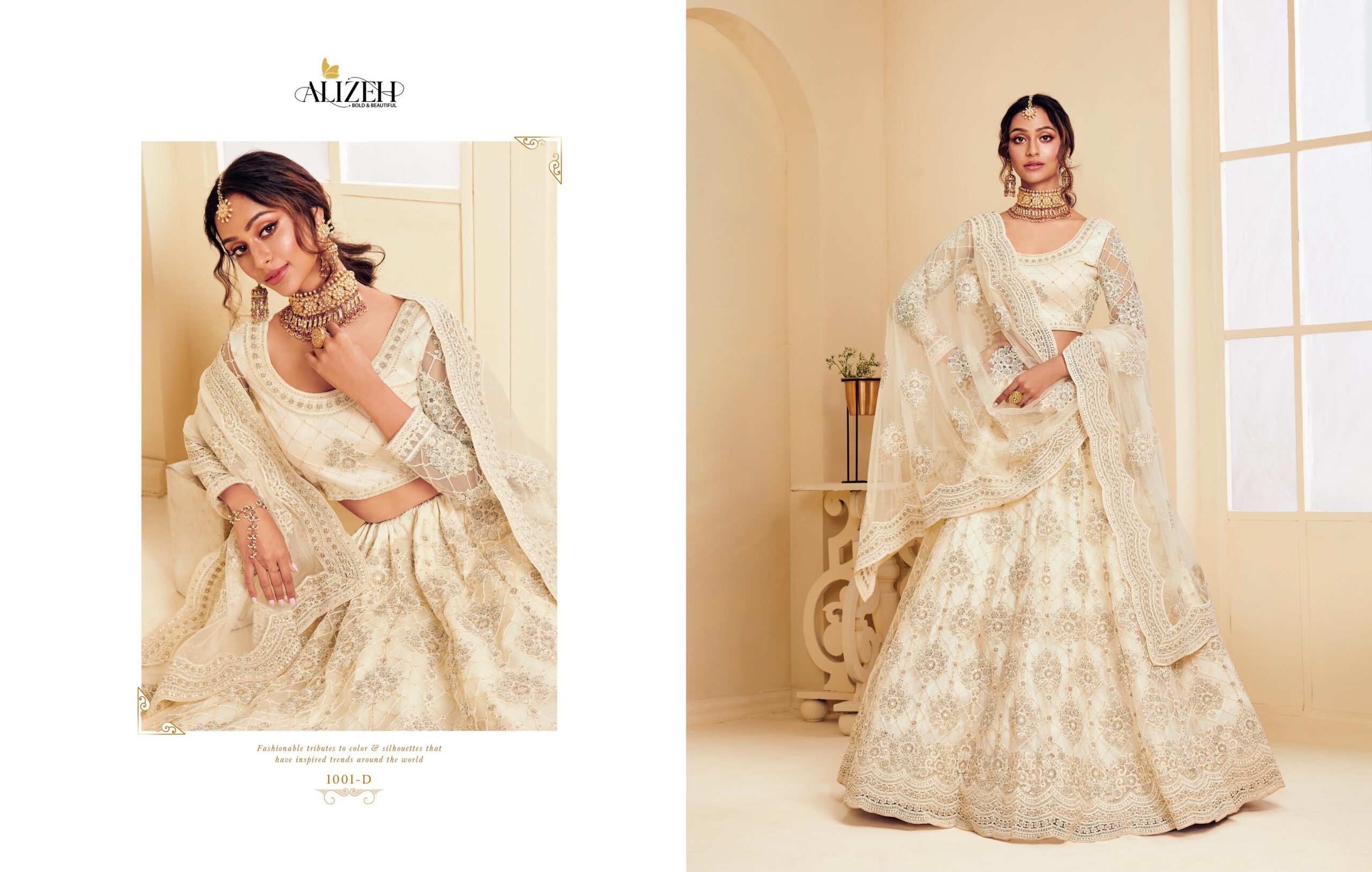 Alizeh Present The White Bride Wedding Wholesale Lehenga Collection - Image 9