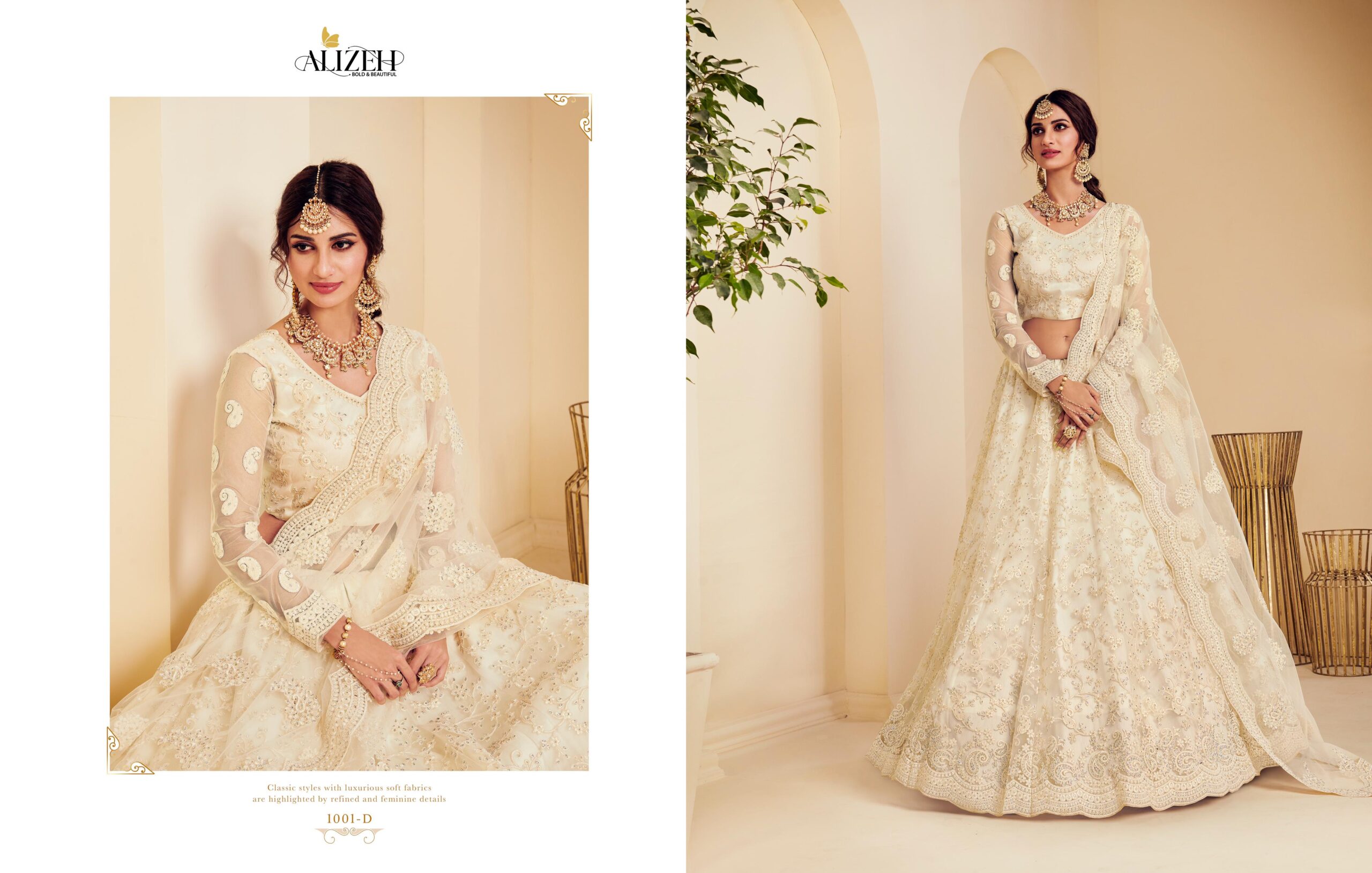 Alizeh Present The White Bride Wedding Wholesale Lehenga Collection - Image 13