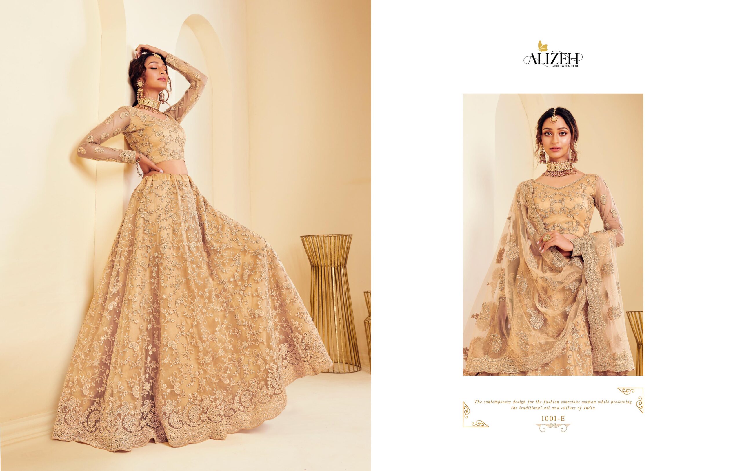 Alizeh Present The White Bride Wedding Wholesale Lehenga Collection - Image 14