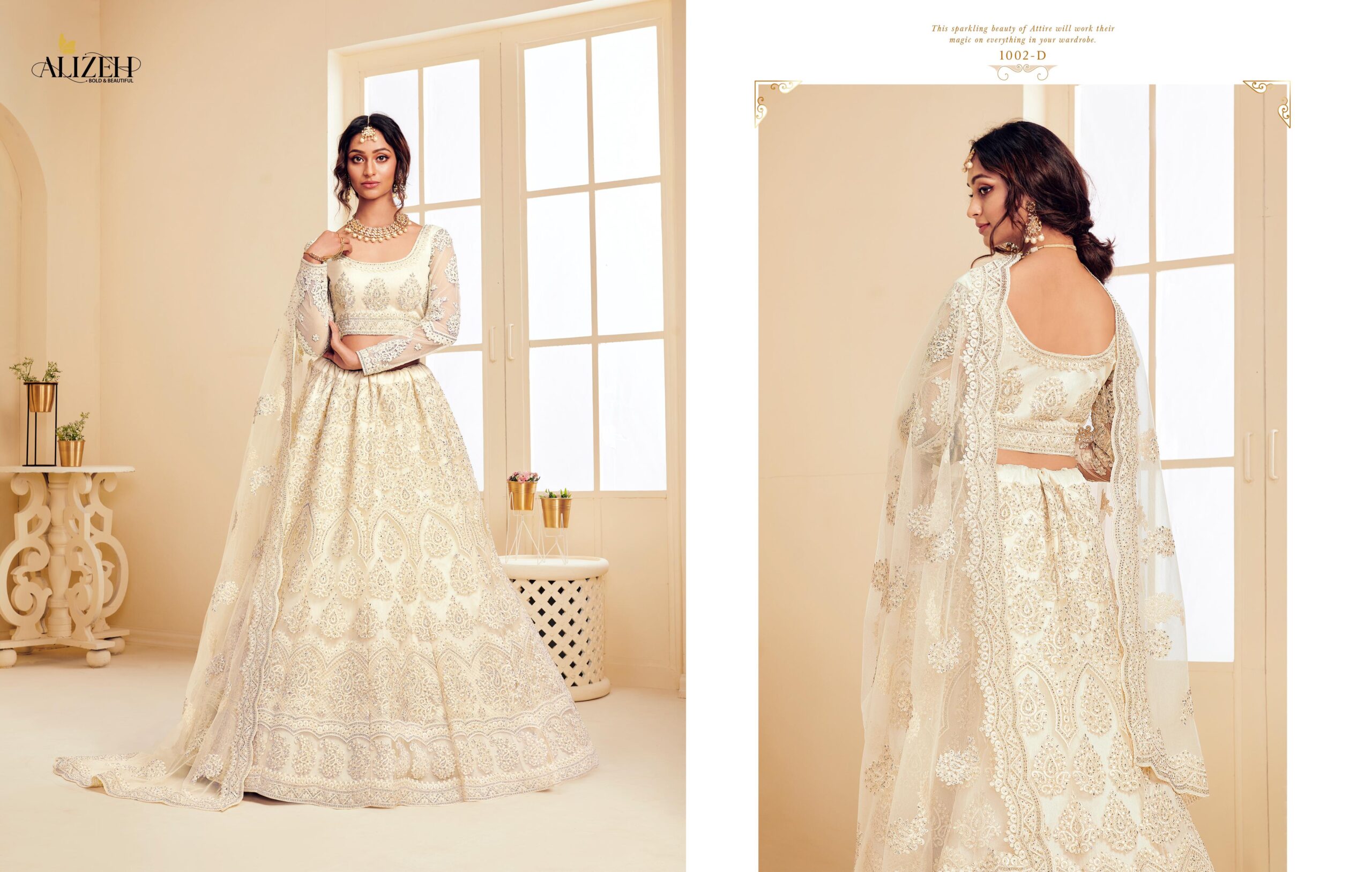Alizeh Present The White Bride Wedding Wholesale Lehenga Collection - Image 2