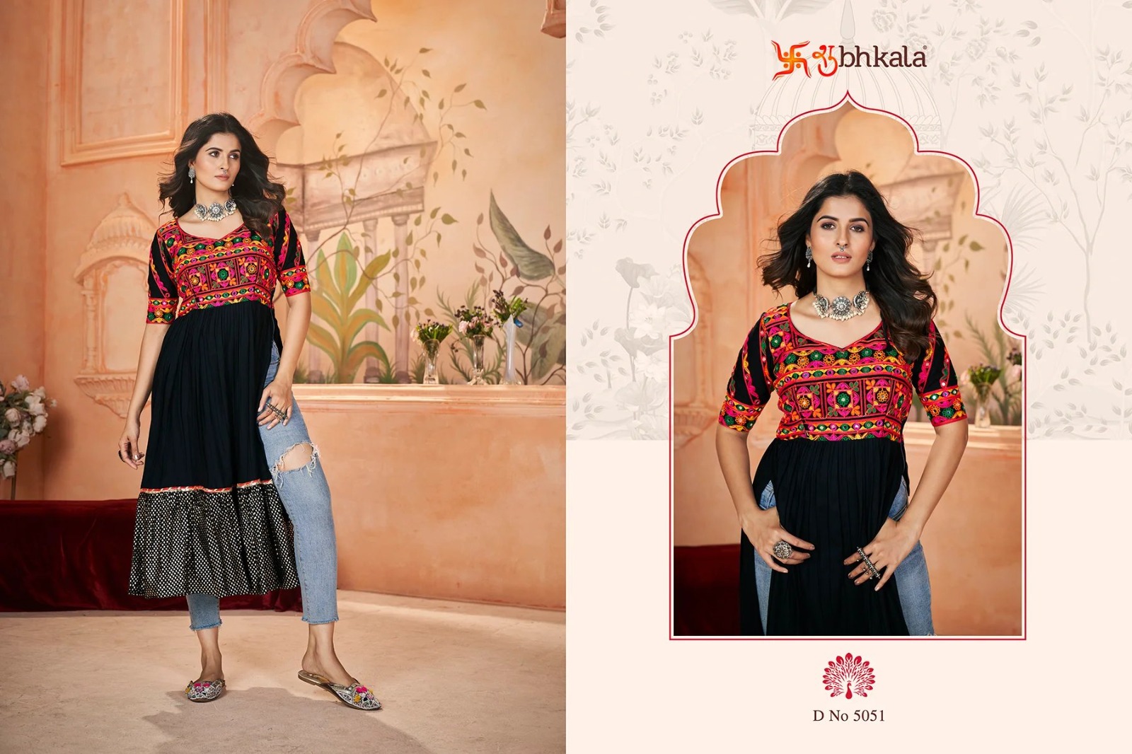 Khushboo Flory Vol 49 Rayon Wholesale Fancy Kurtis Collection - Image 2