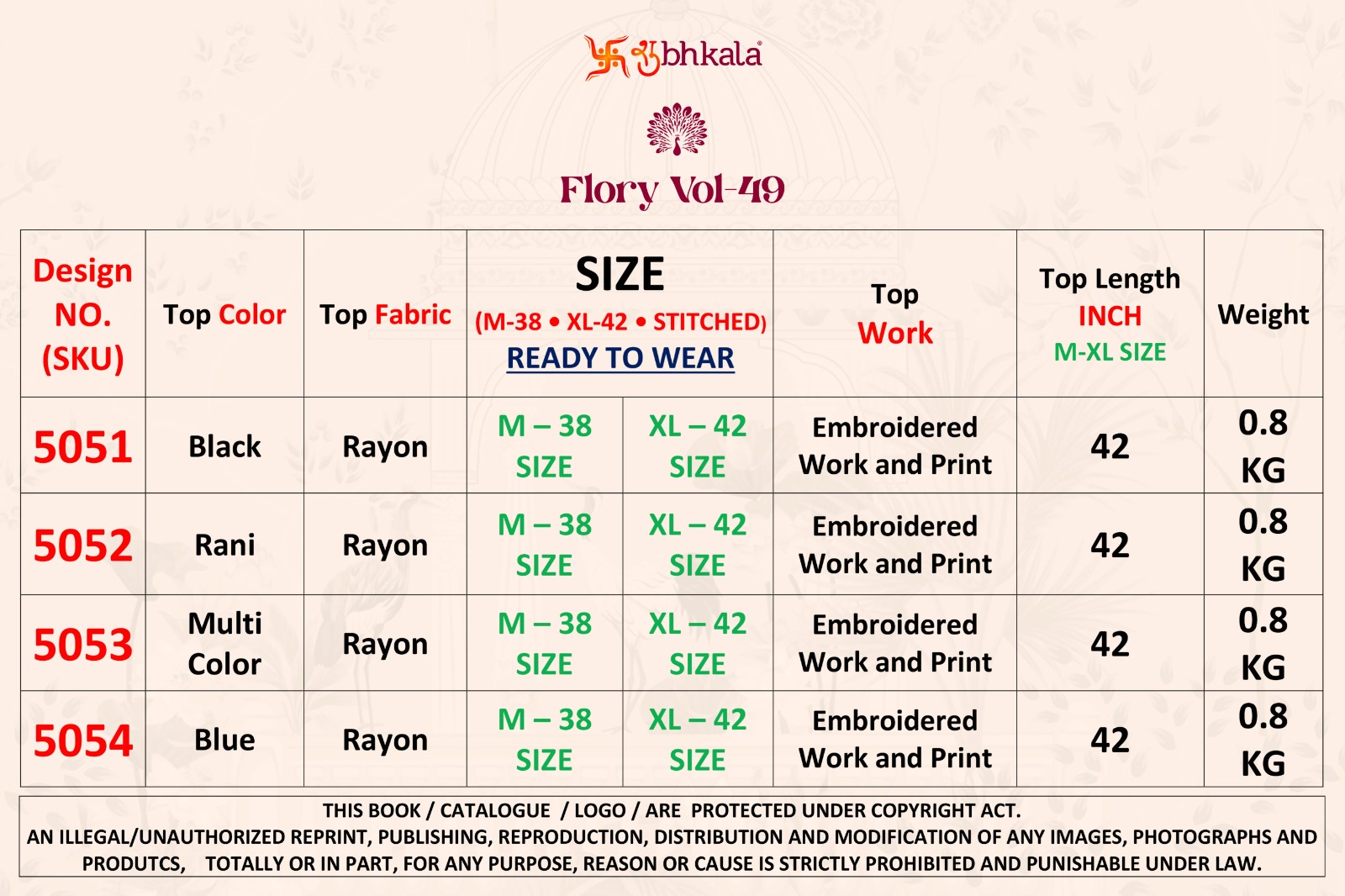 Khushboo Flory Vol 49 Rayon Wholesale Fancy Kurtis Collection - Image 6