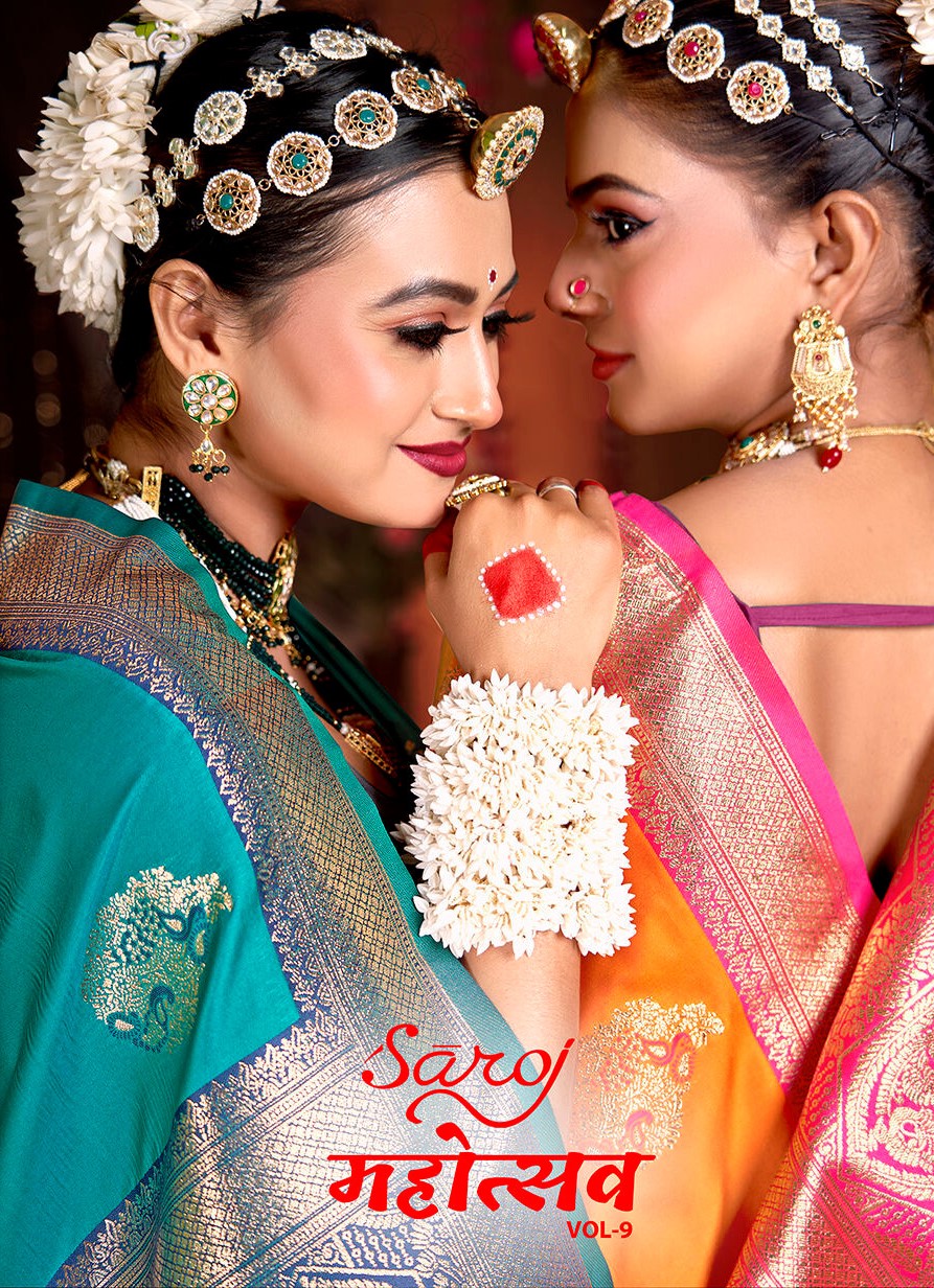Saroj Mahotsav Vol 9 Pure 50600 Silk Wholesale Sarees Collection