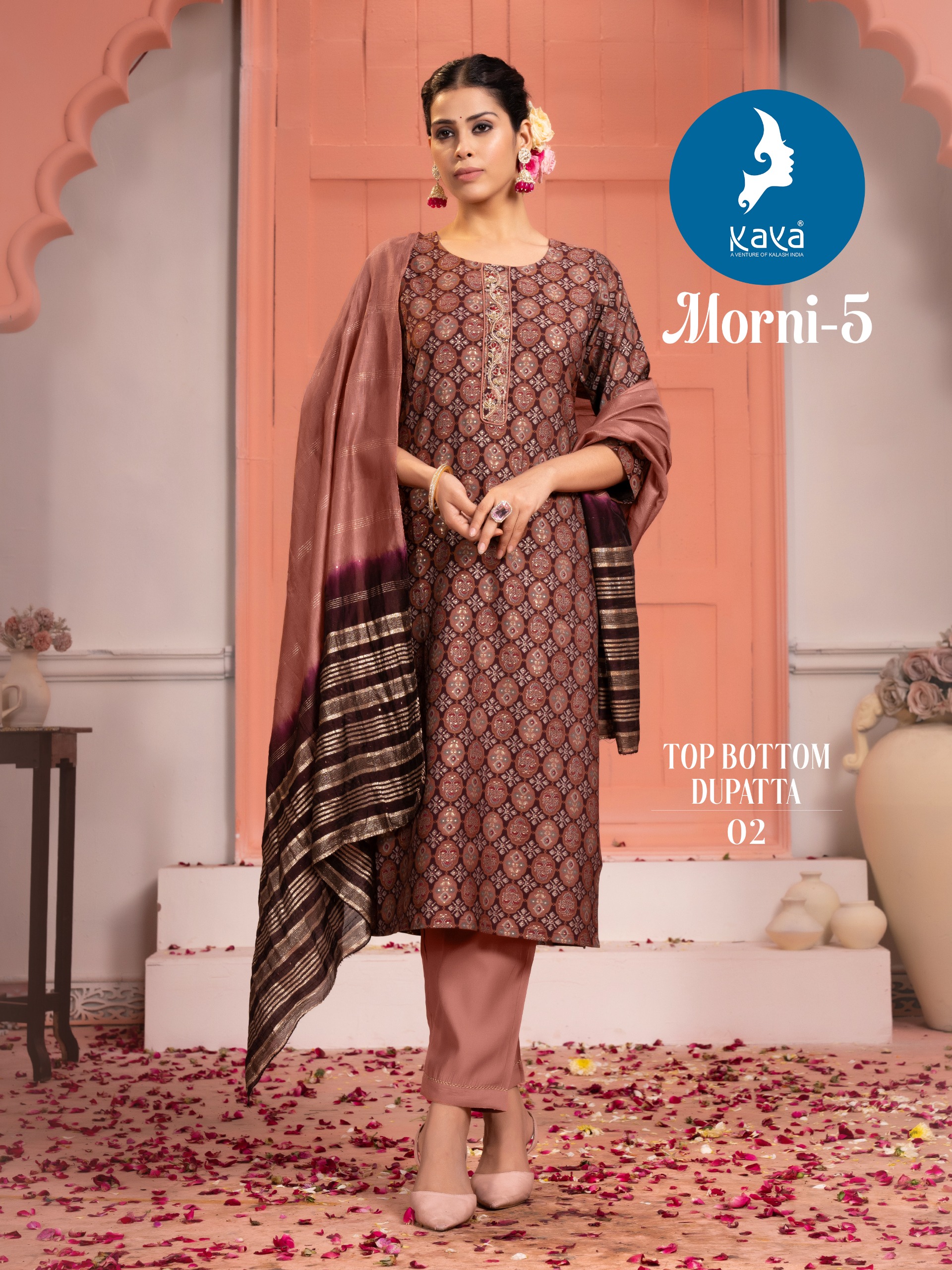 Kaya Morni 5 Chanderi Modal Print Wholesale Readymade Salwar Suit Collection - Image 3